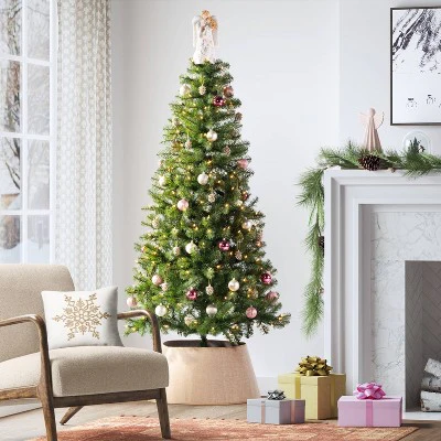 6.5' Pre-lit Alberta Spruce Artificial Christmas Tree - Image 2