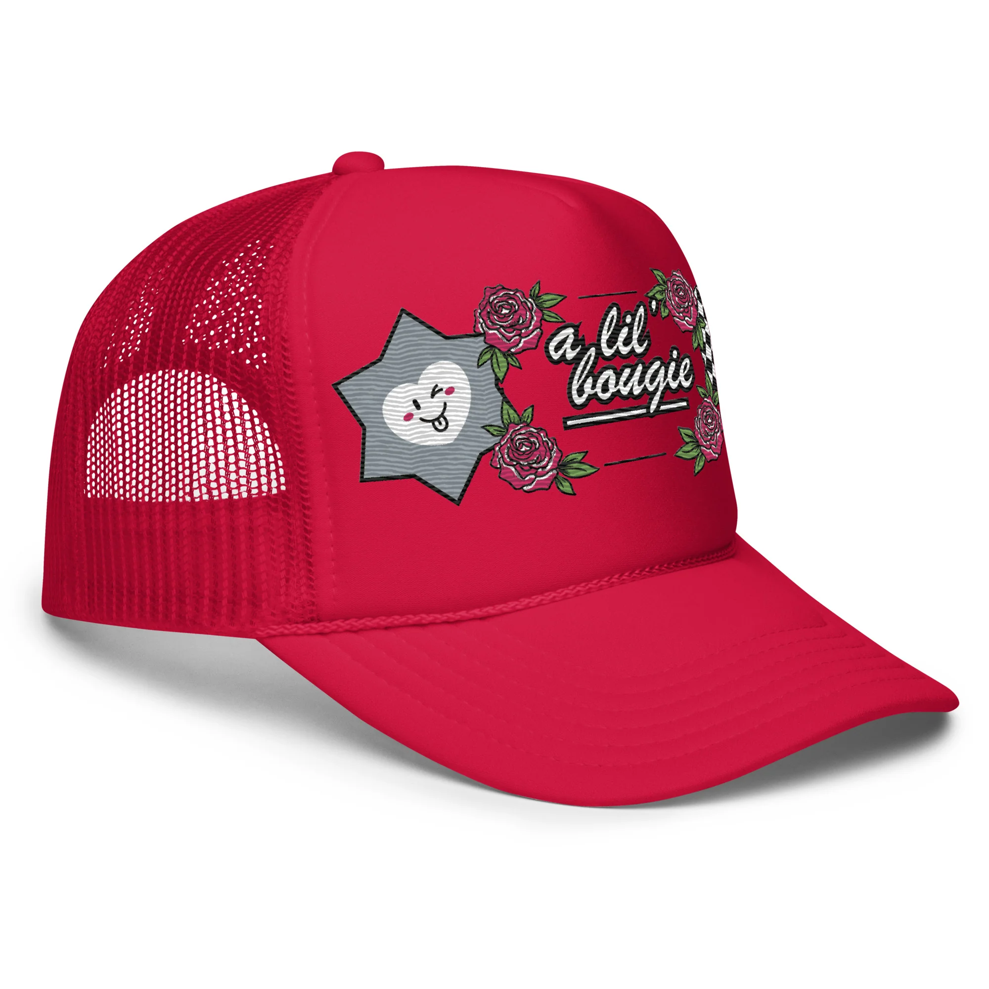 A Lil Bougie Embroidered Patches Otto Foam Trucker Hat - Image 10