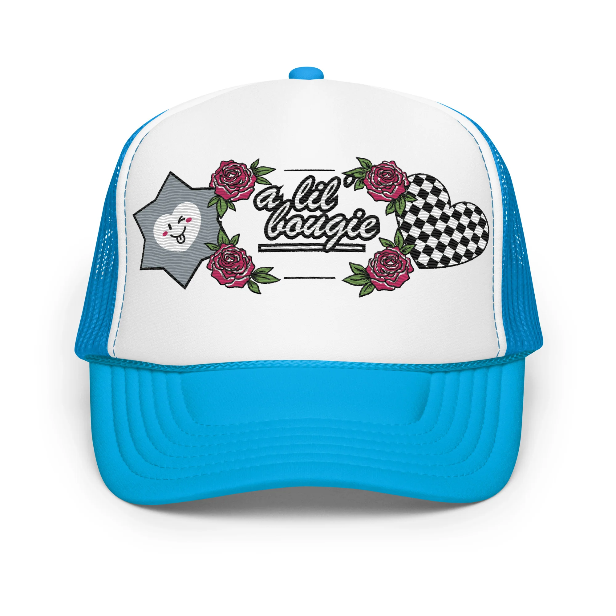 A Lil Bougie Embroidered Patches Otto Foam Trucker Hat - Image 11