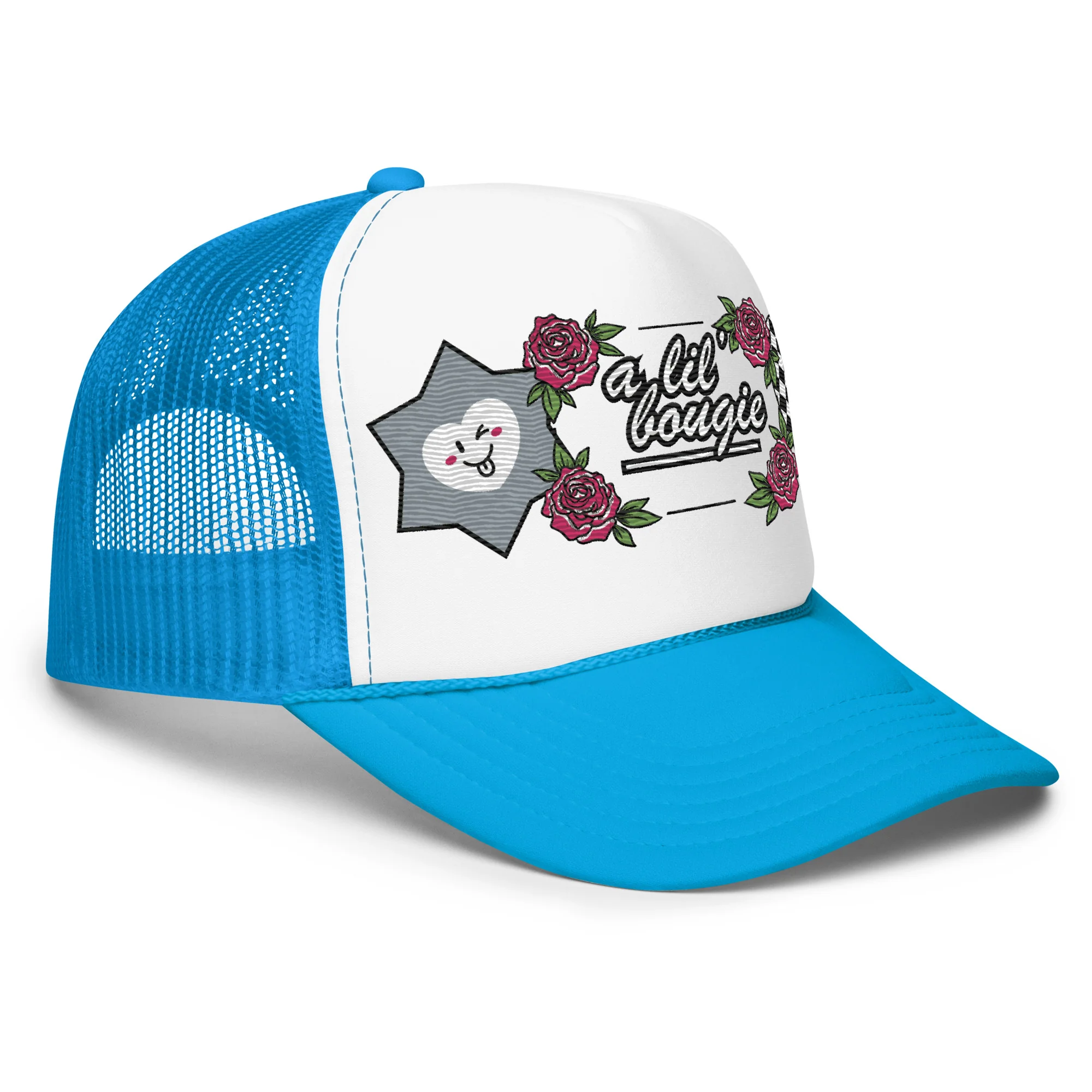 A Lil Bougie Embroidered Patches Otto Foam Trucker Hat - Image 13