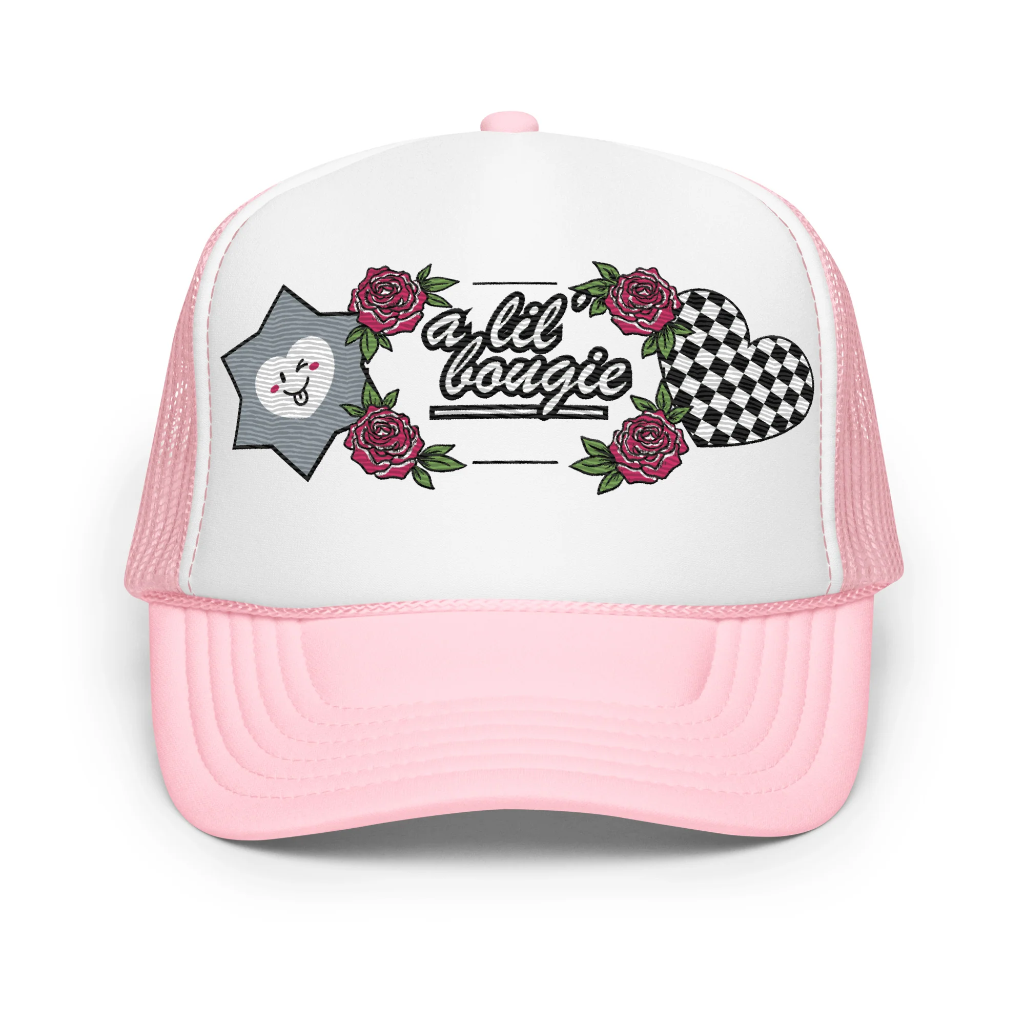 A Lil Bougie Embroidered Patches Otto Foam Trucker Hat - Image 14