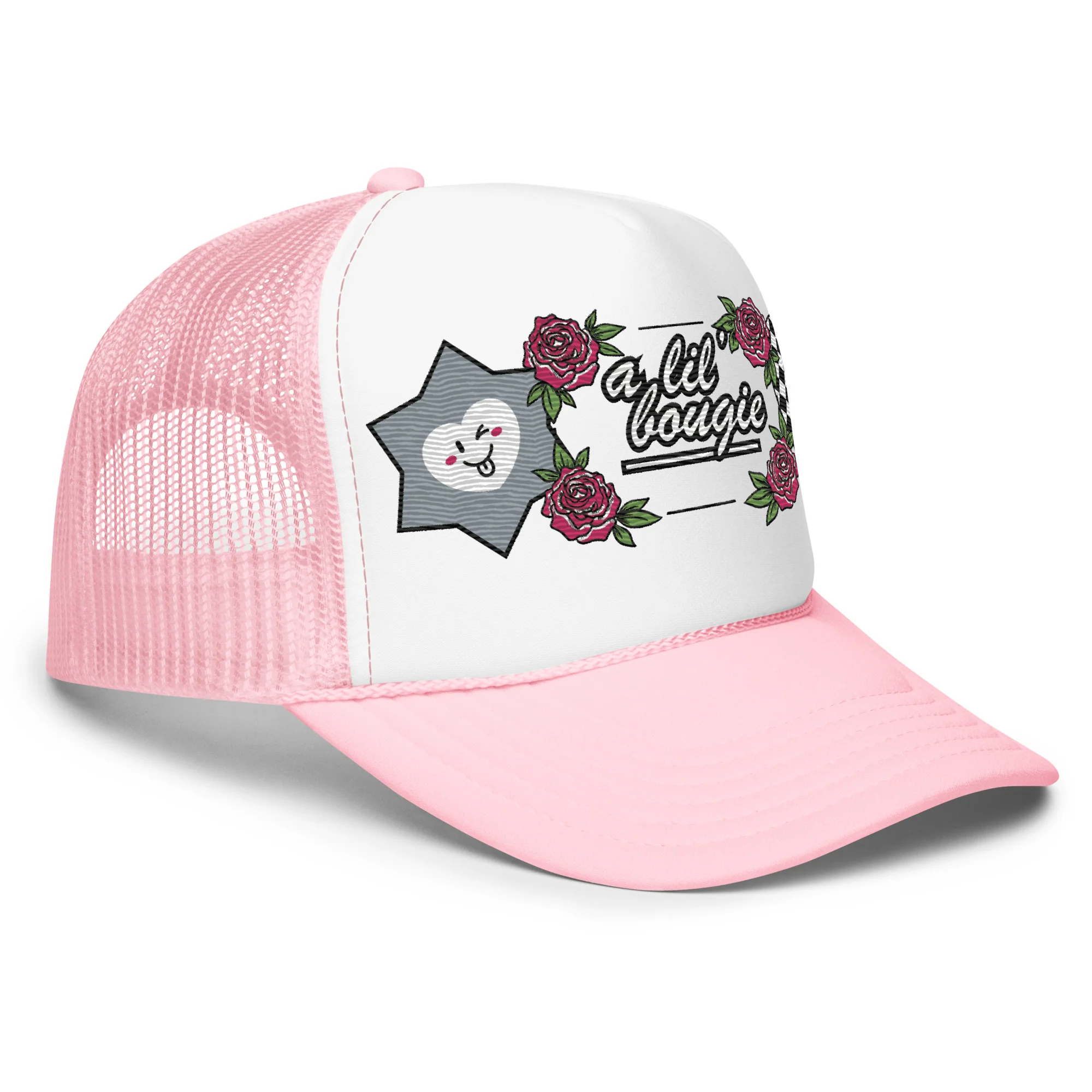 A Lil Bougie Embroidered Patches Otto Foam Trucker Hat - Image 16