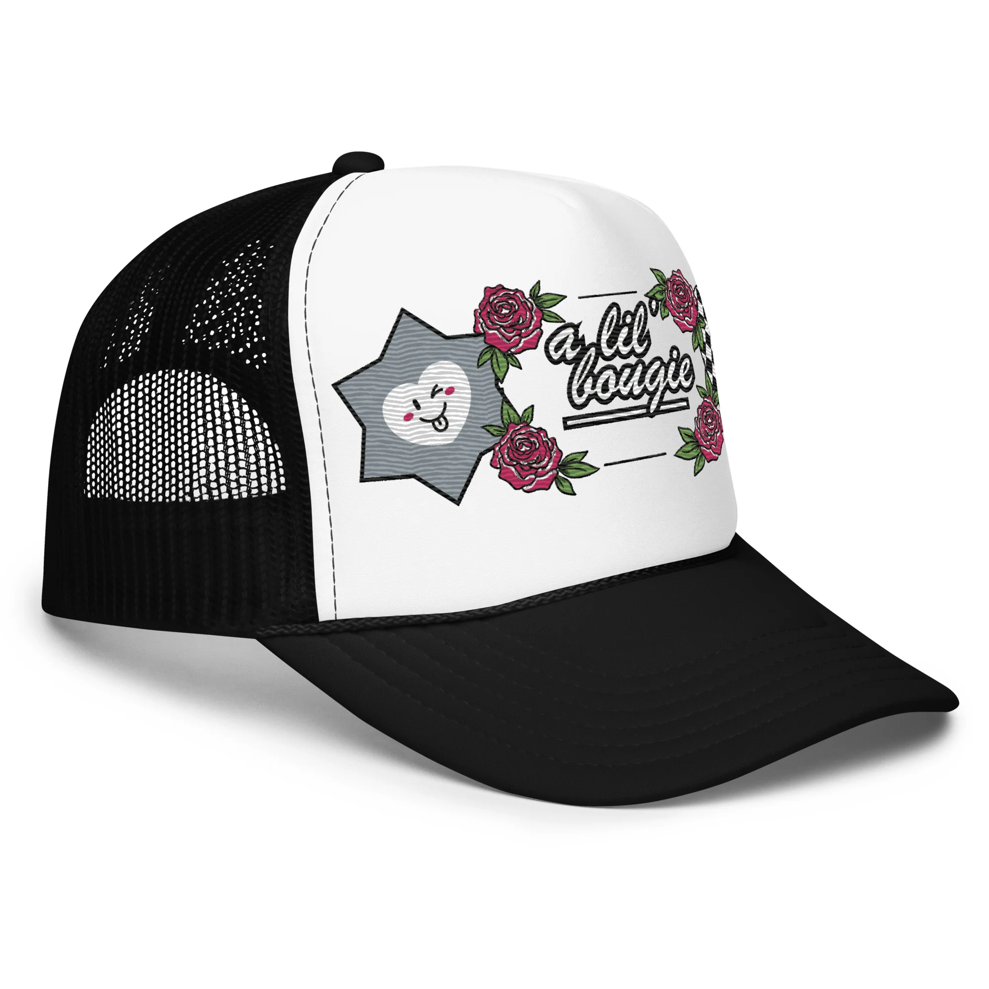 A Lil Bougie Embroidered Patches Otto Foam Trucker Hat - Image 18