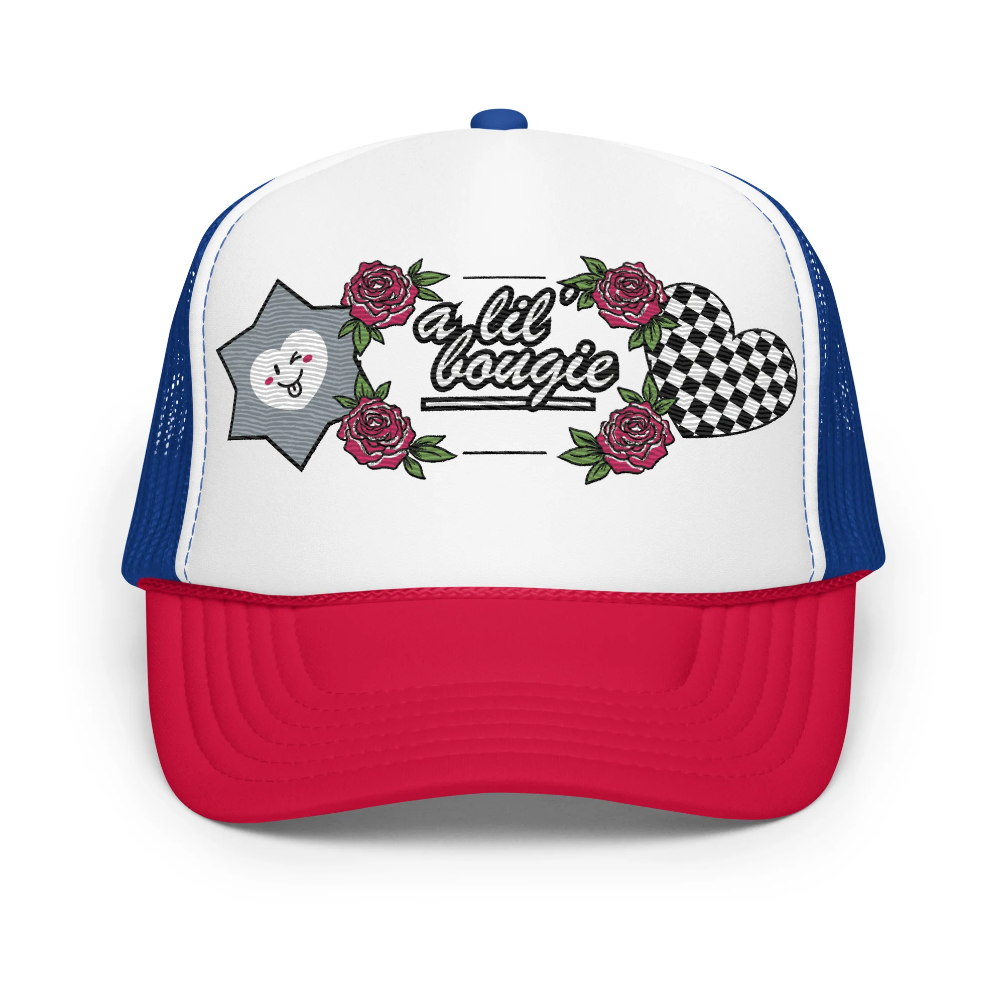 A Lil Bougie Embroidered Patches Otto Foam Trucker Hat - Image 19