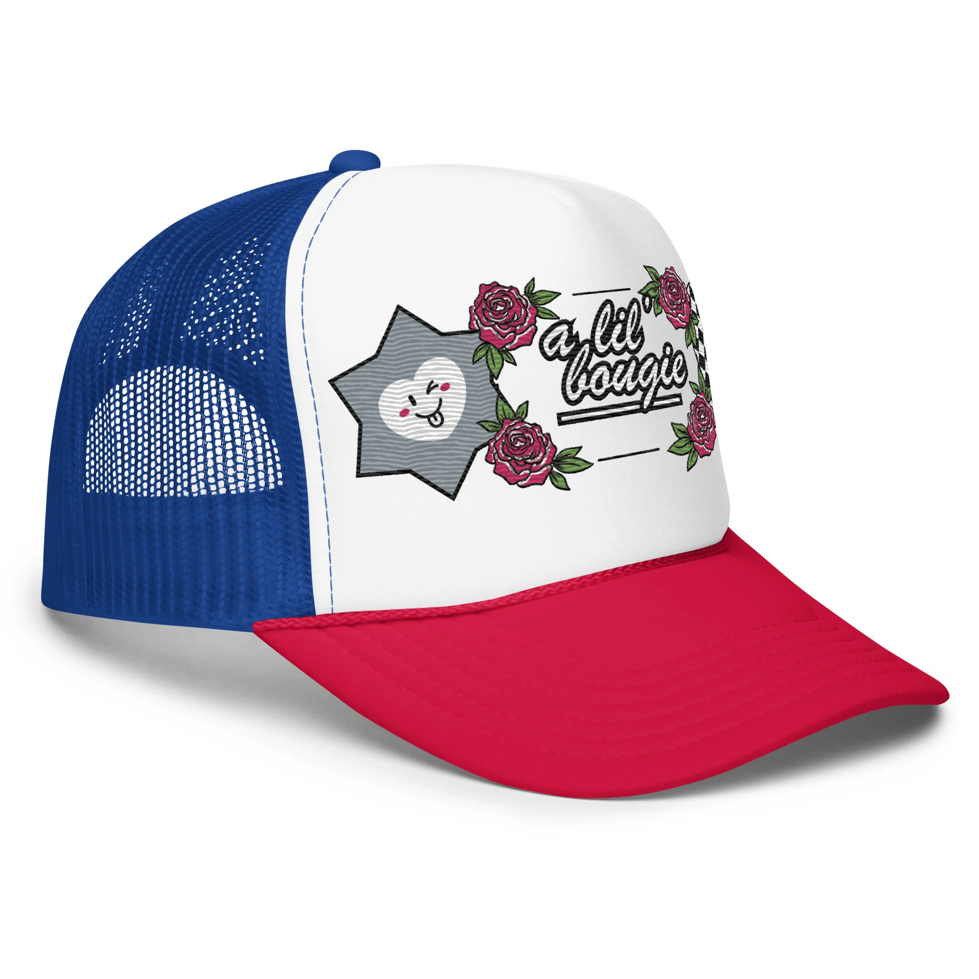 A Lil Bougie Embroidered Patches Otto Foam Trucker Hat - Image 21