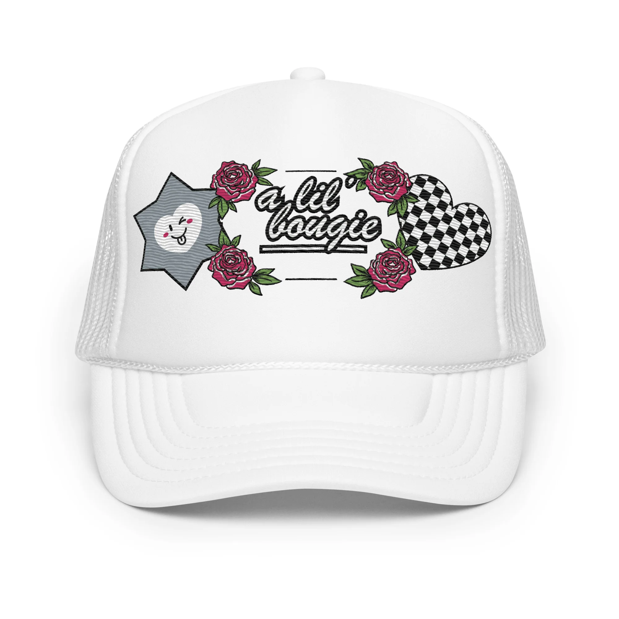 A Lil Bougie Embroidered Patches Otto Foam Trucker Hat - Image 22