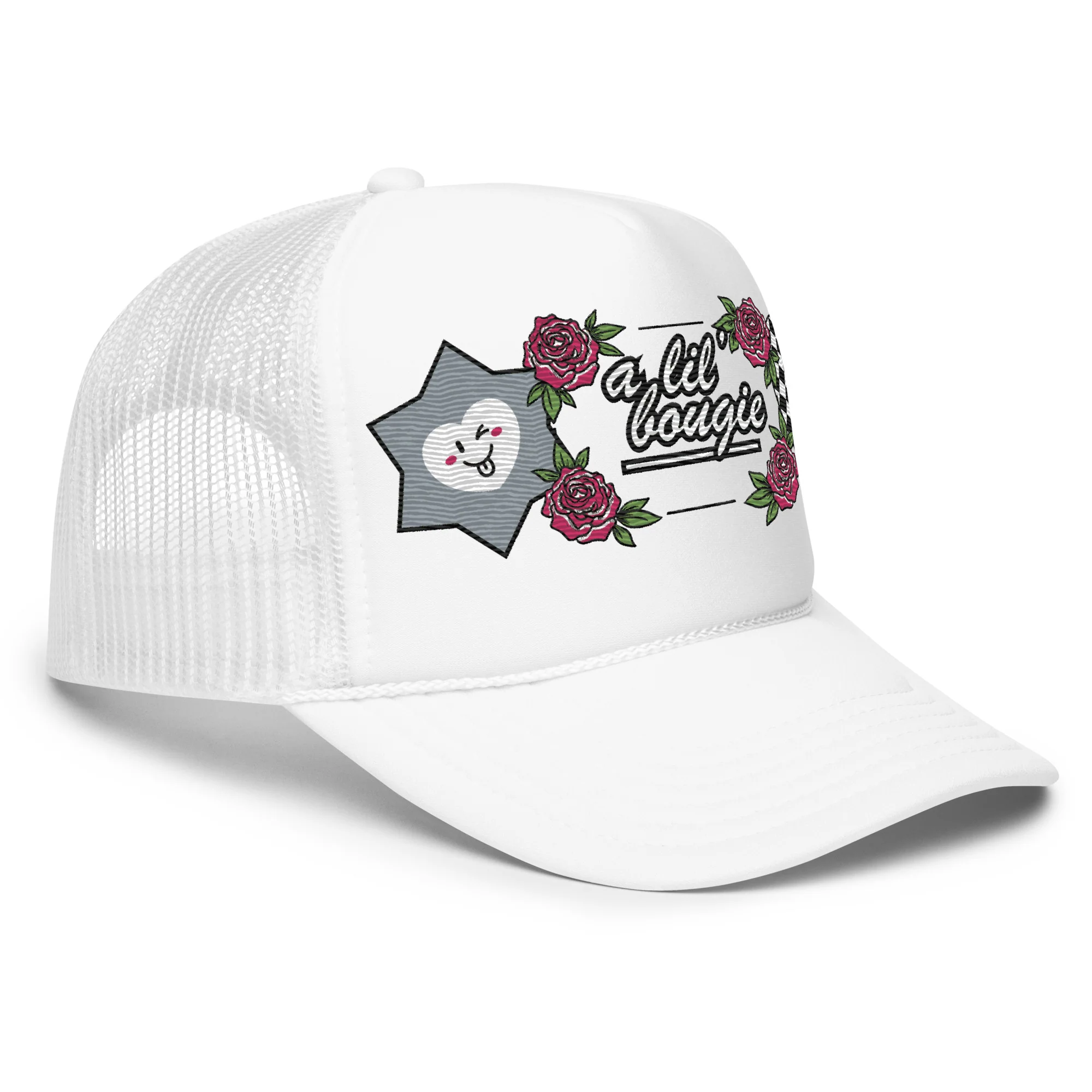 A Lil Bougie Embroidered Patches Otto Foam Trucker Hat - Image 24