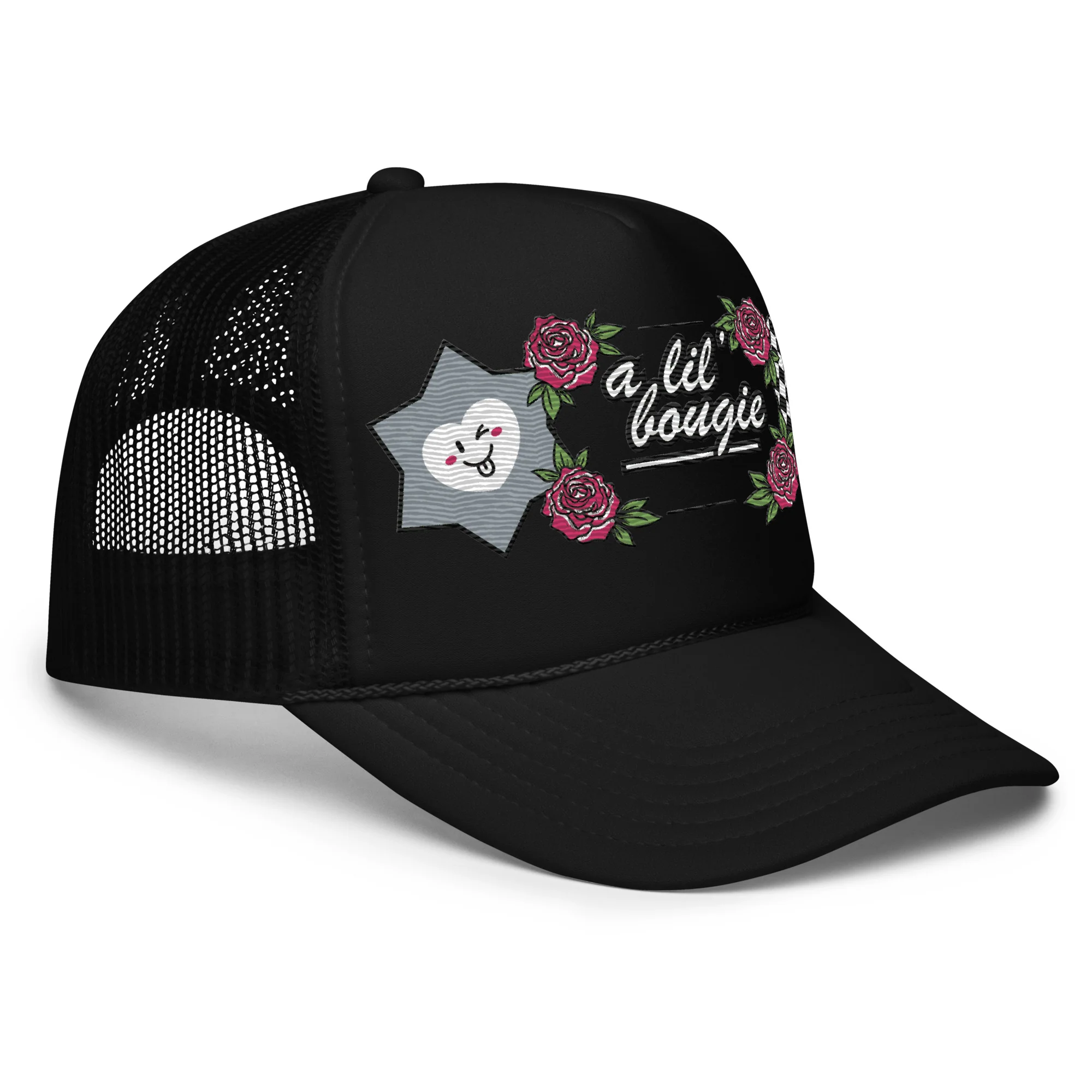 A Lil Bougie Embroidered Patches Otto Foam Trucker Hat - Image 4