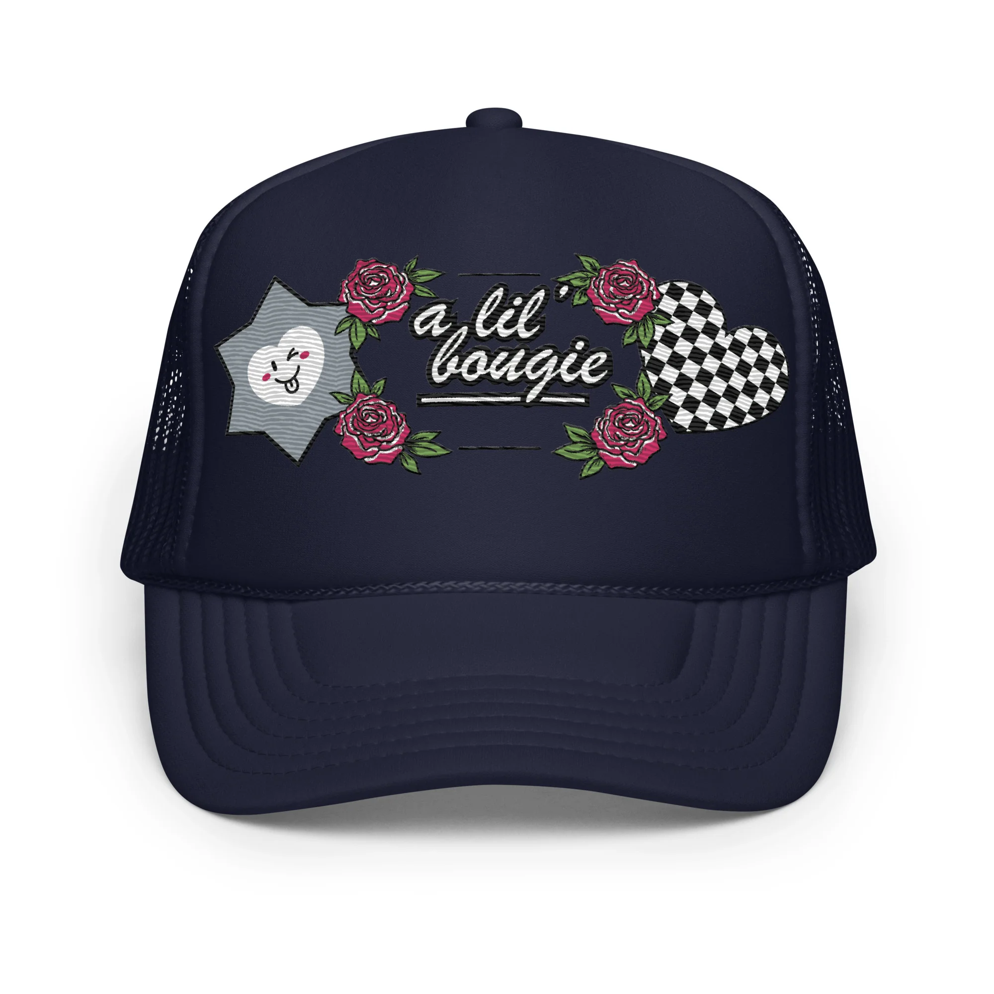 A Lil Bougie Embroidered Patches Otto Foam Trucker Hat - Image 5