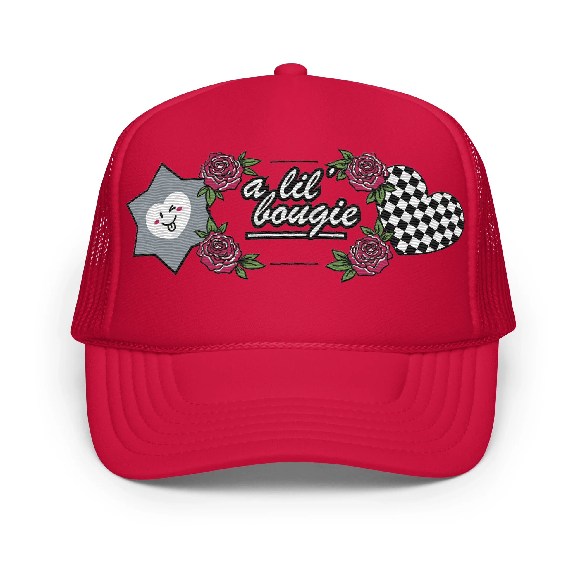 A Lil Bougie Embroidered Patches Otto Foam Trucker Hat - Image 8