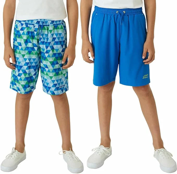 Eddie Bauer Boys 2-Pack Hybrid Swim Shorts