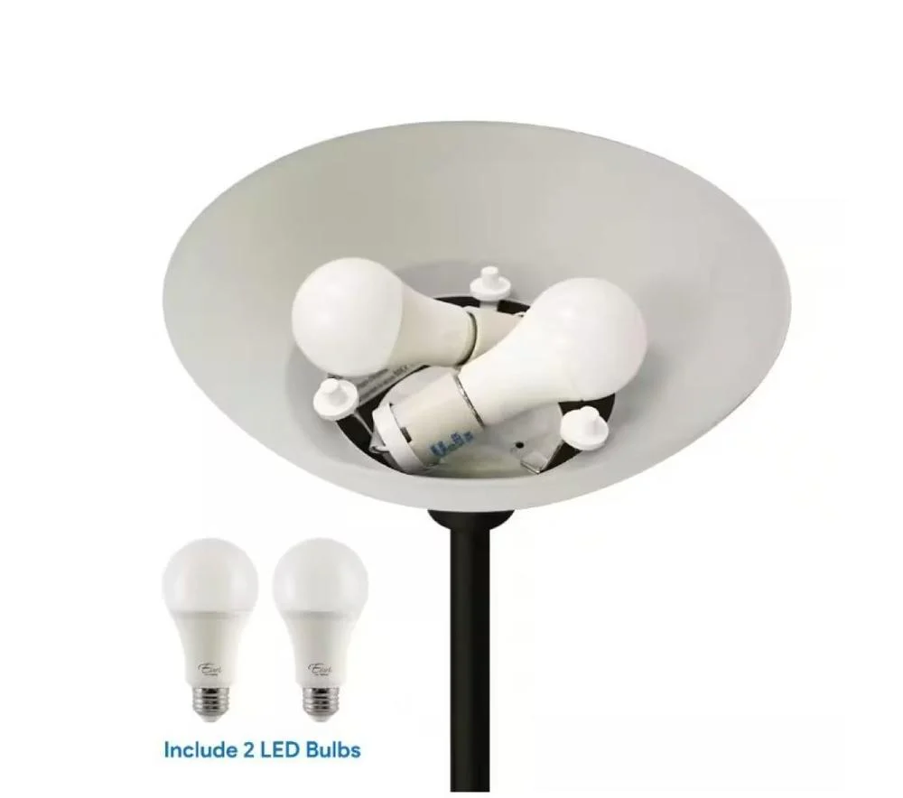 Euri Lighting 69" Black Torchiere Lamp - Image 4