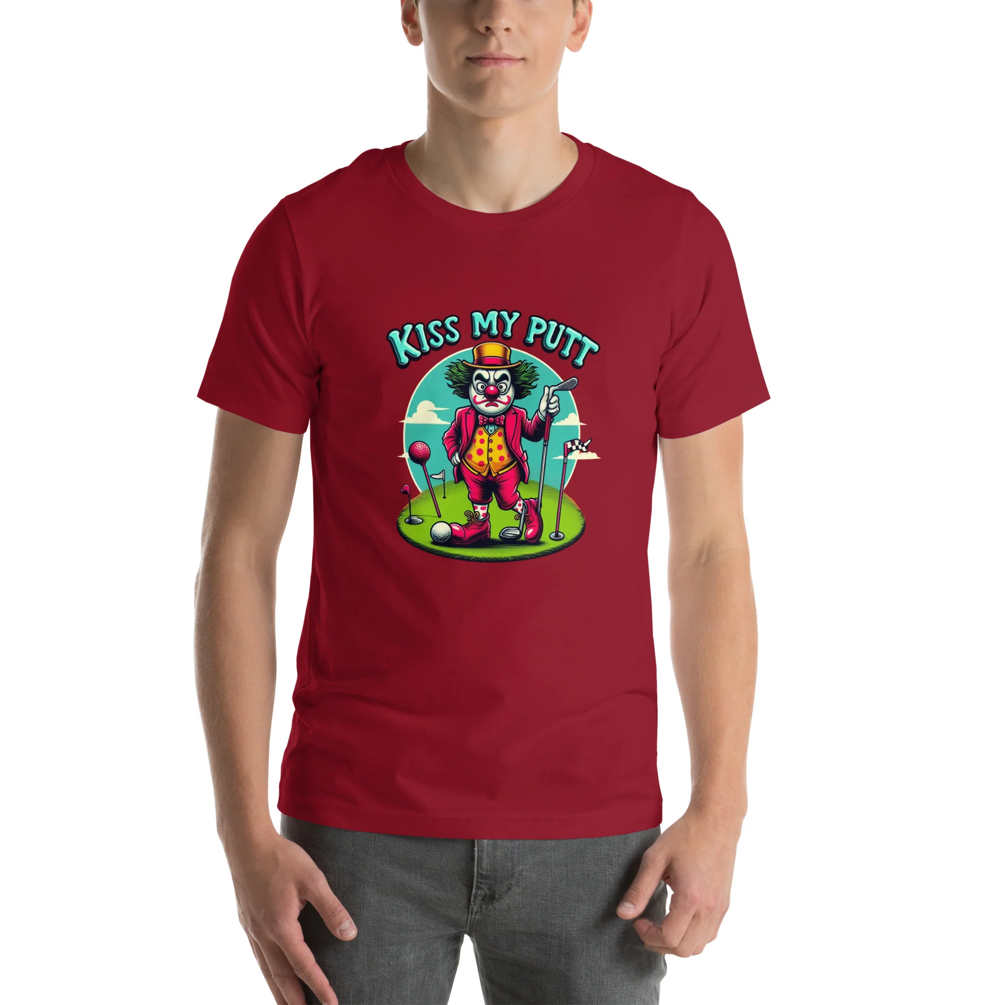 Funny Golf Printed T-Shirt: Kiss My Putt Unisex Short Sleeve Tee - Image 4