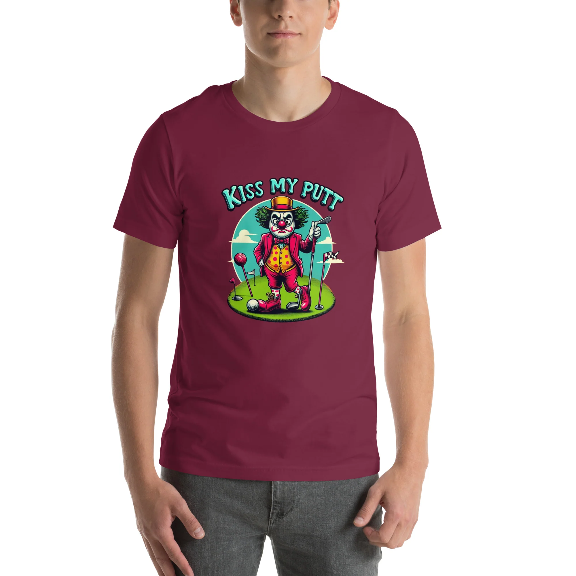 Funny Golf Printed T-Shirt: Kiss My Putt Unisex Short Sleeve Tee - Image 5