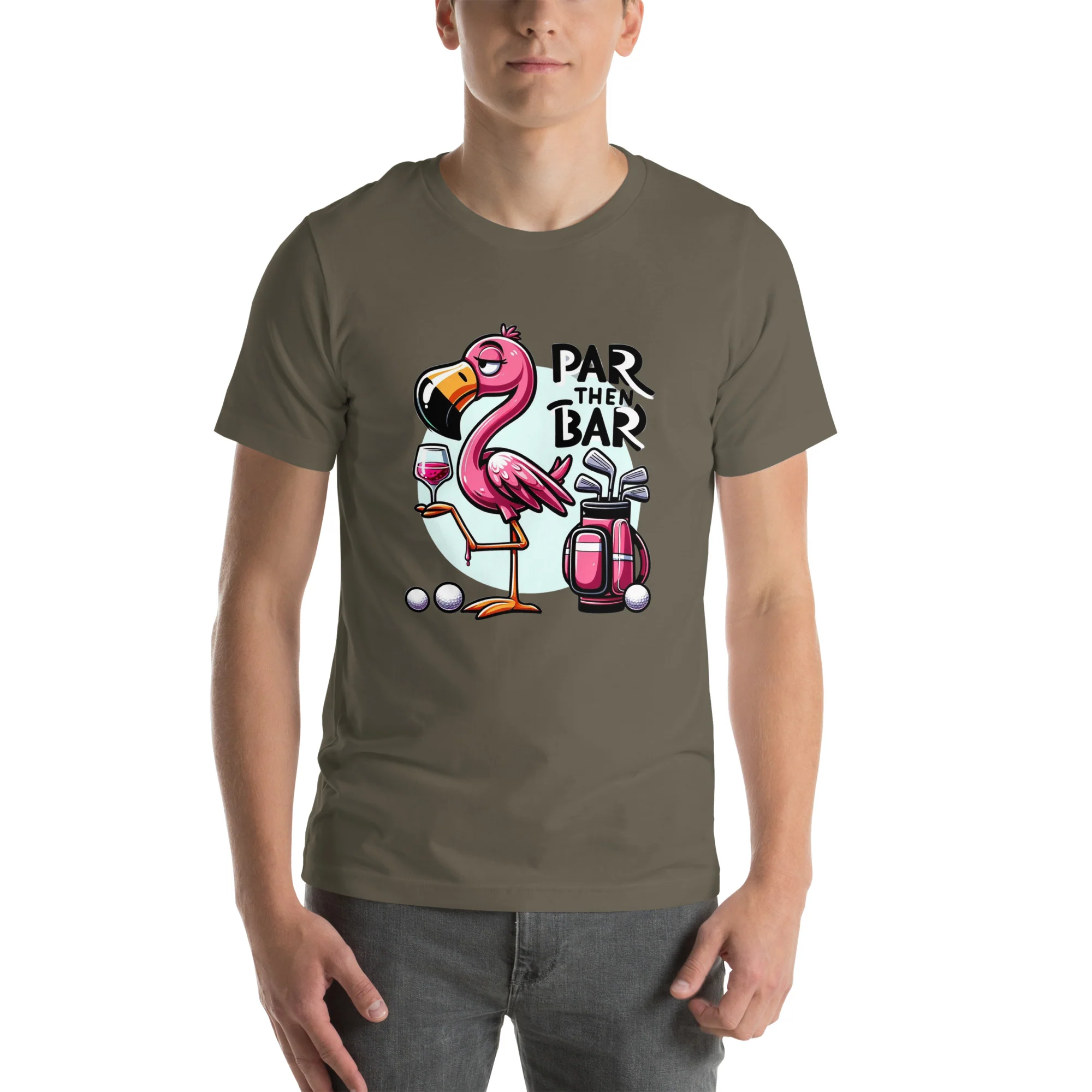 Funny Golf Printed T-Shirt: Par Then Bar Unisex Short Sleeve Tee - Image 10