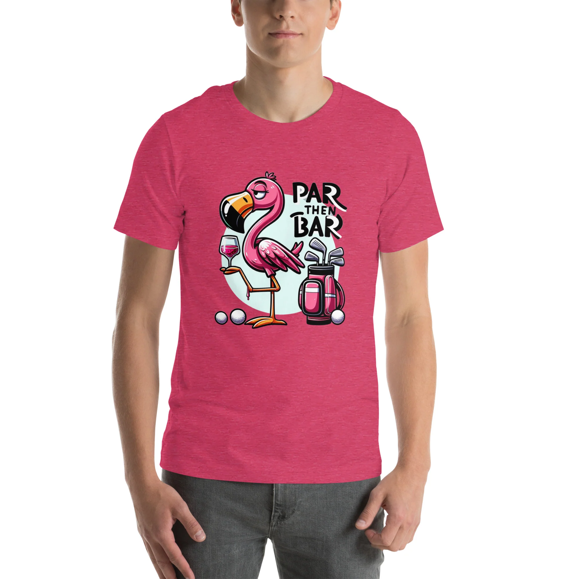 Funny Golf Printed T-Shirt: Par Then Bar Unisex Short Sleeve Tee - Image 11