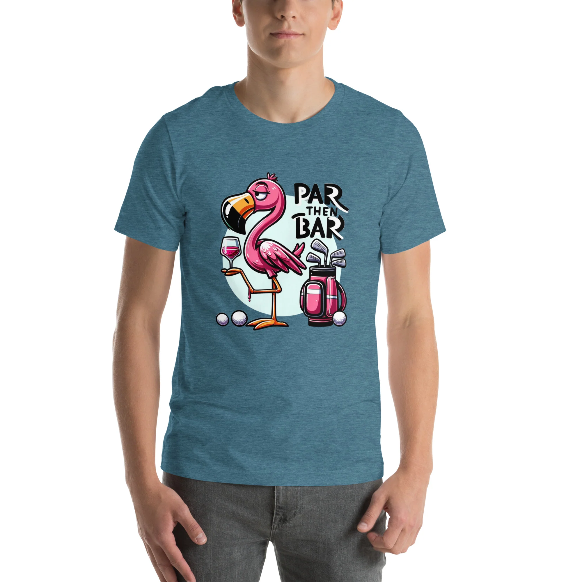Funny Golf Printed T-Shirt: Par Then Bar Unisex Short Sleeve Tee - Image 12