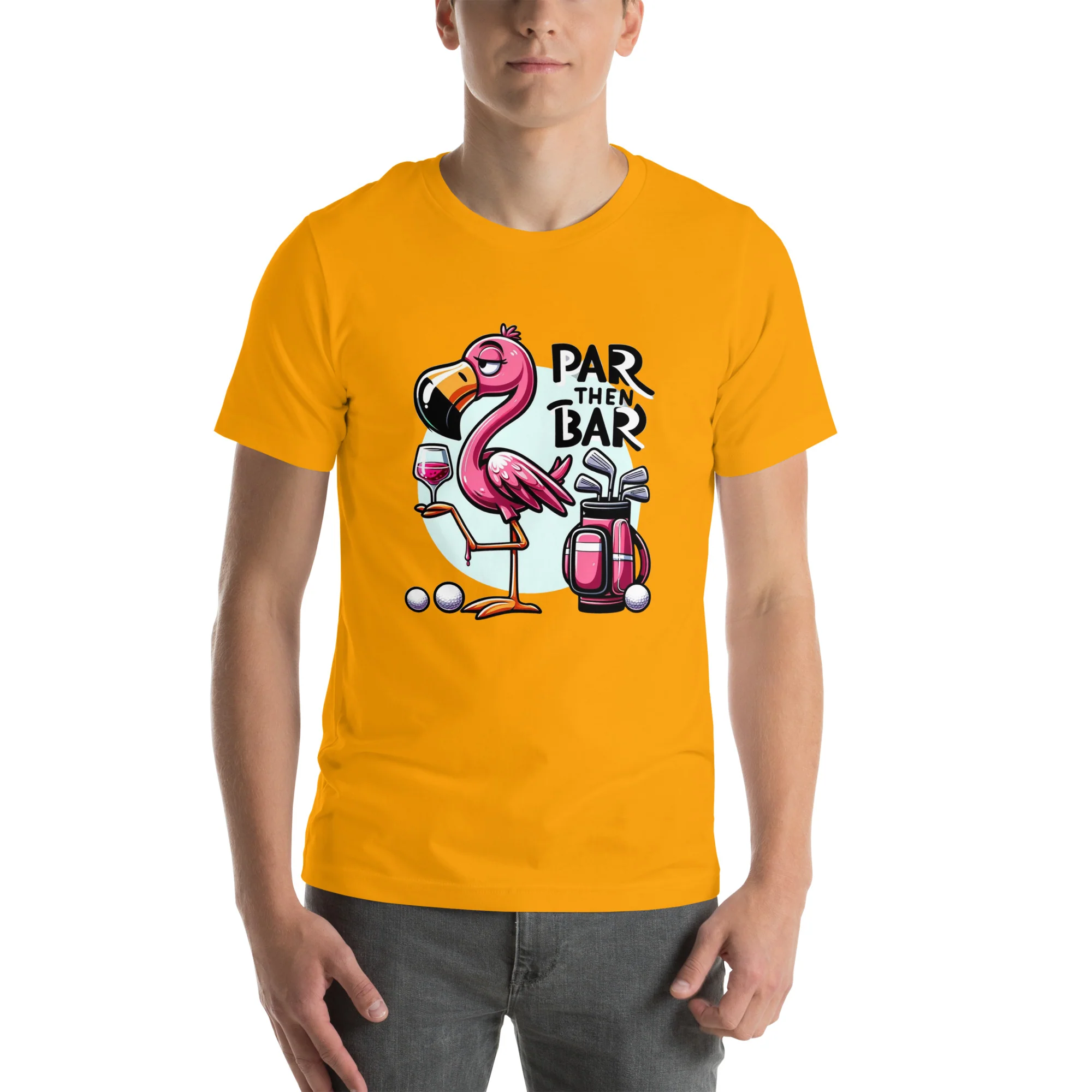 Funny Golf Printed T-Shirt: Par Then Bar Unisex Short Sleeve Tee - Image 14