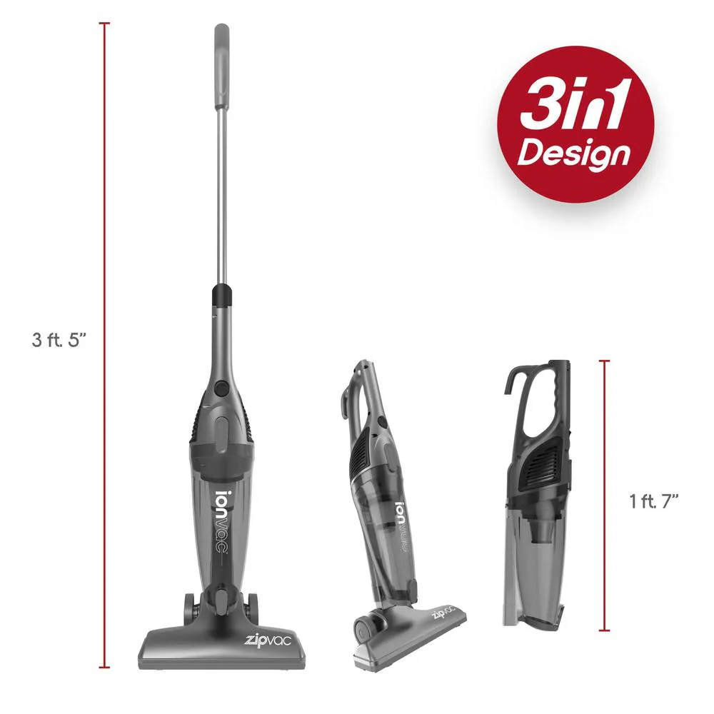ionvac ZipVac 3-in-1 Upright Floor and Carpet Vacuum - Image 3
