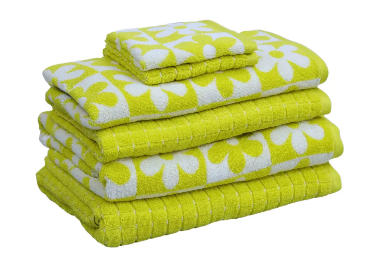 Kapoor Home 6-Piece Yellow Bath Towel Set