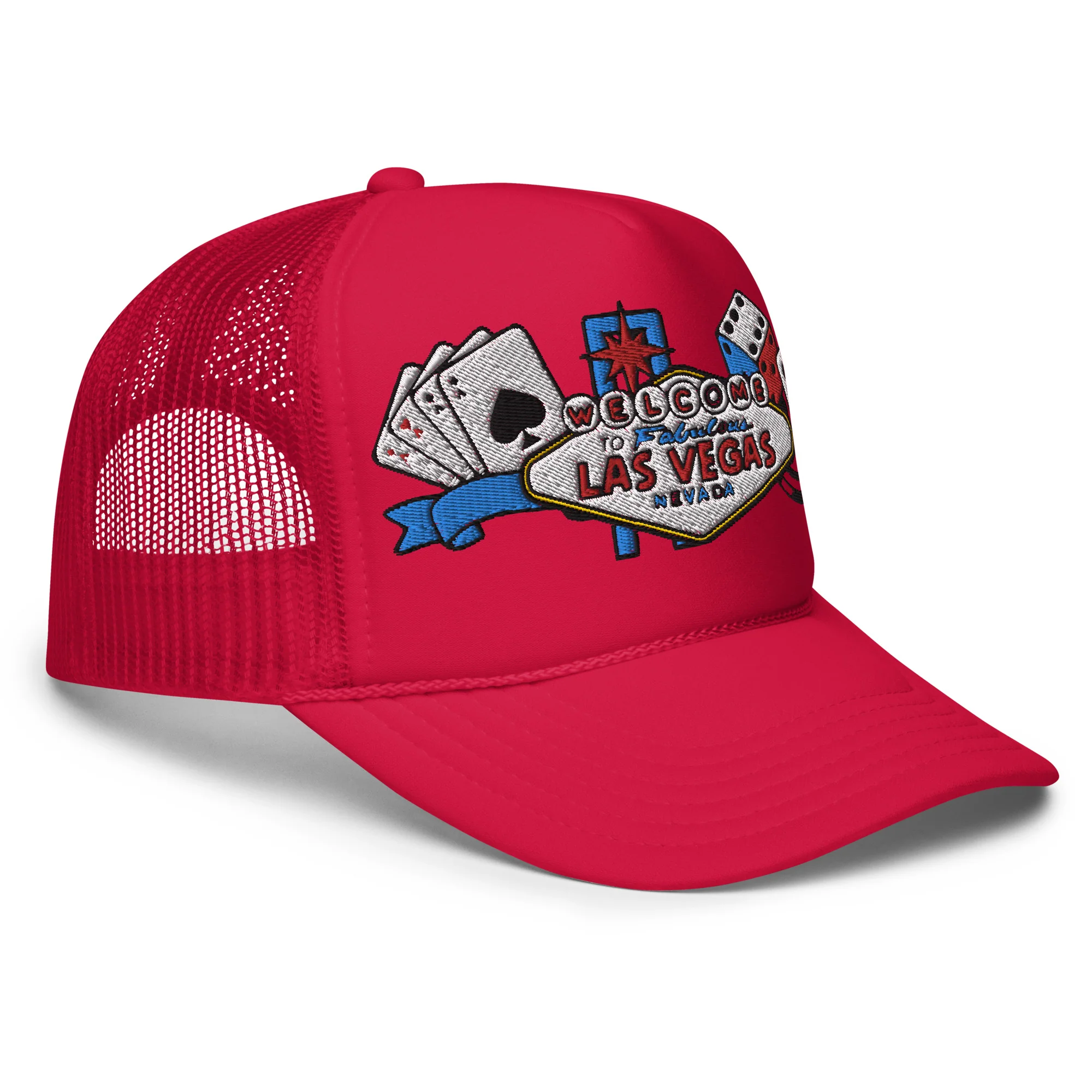 Las Vegas Embroidered Patches Otto Foam Trucker Hat - Image 10