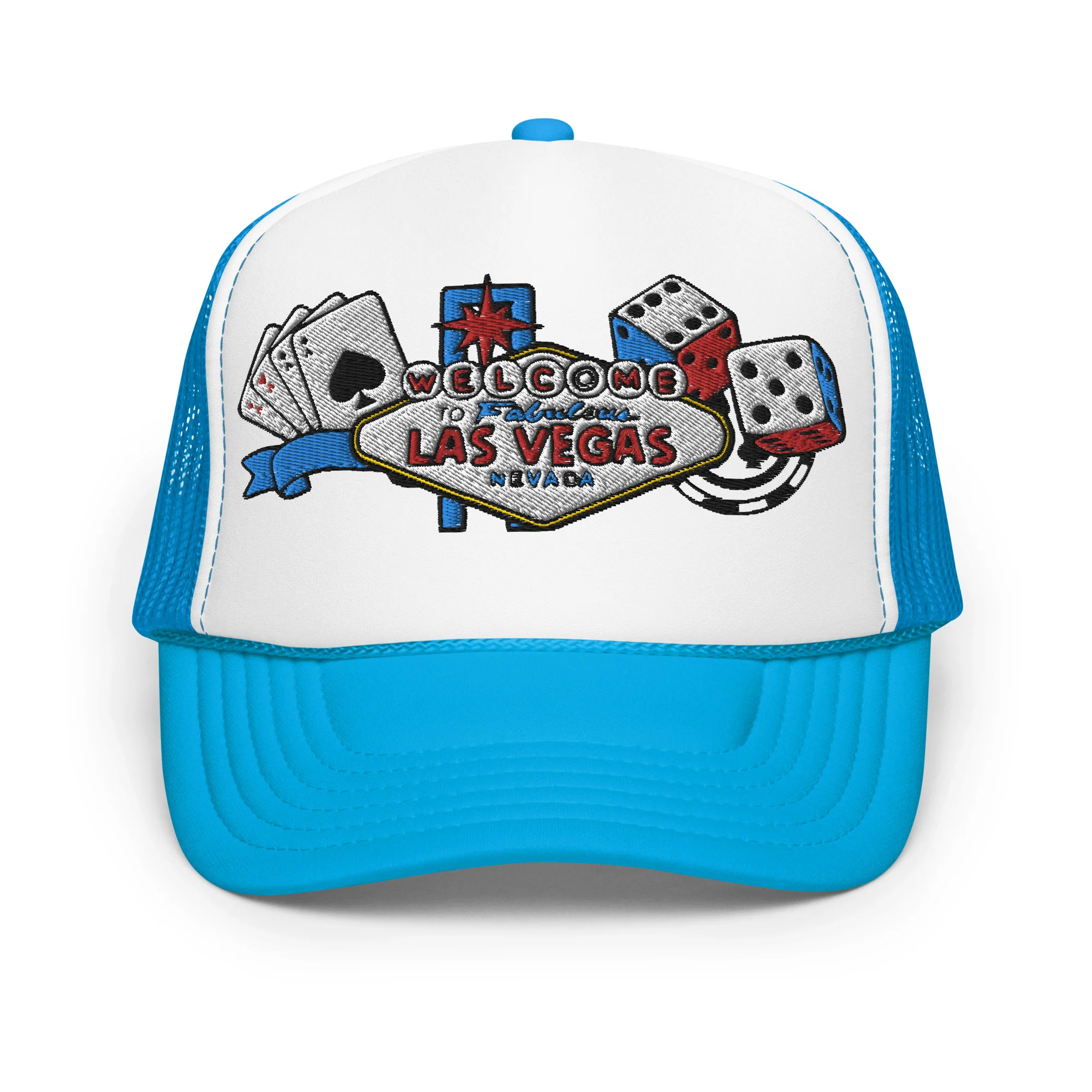 Las Vegas Embroidered Patches Otto Foam Trucker Hat - Image 11
