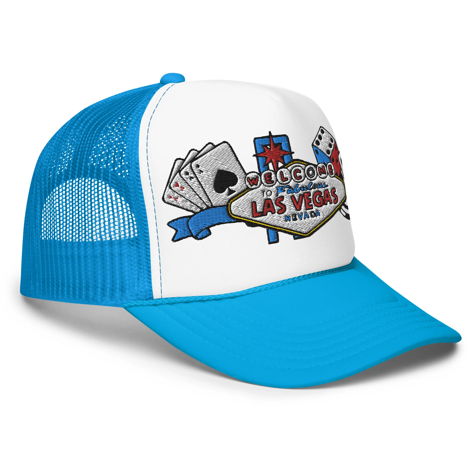 Las Vegas Embroidered Patches Otto Foam Trucker Hat - Image 13