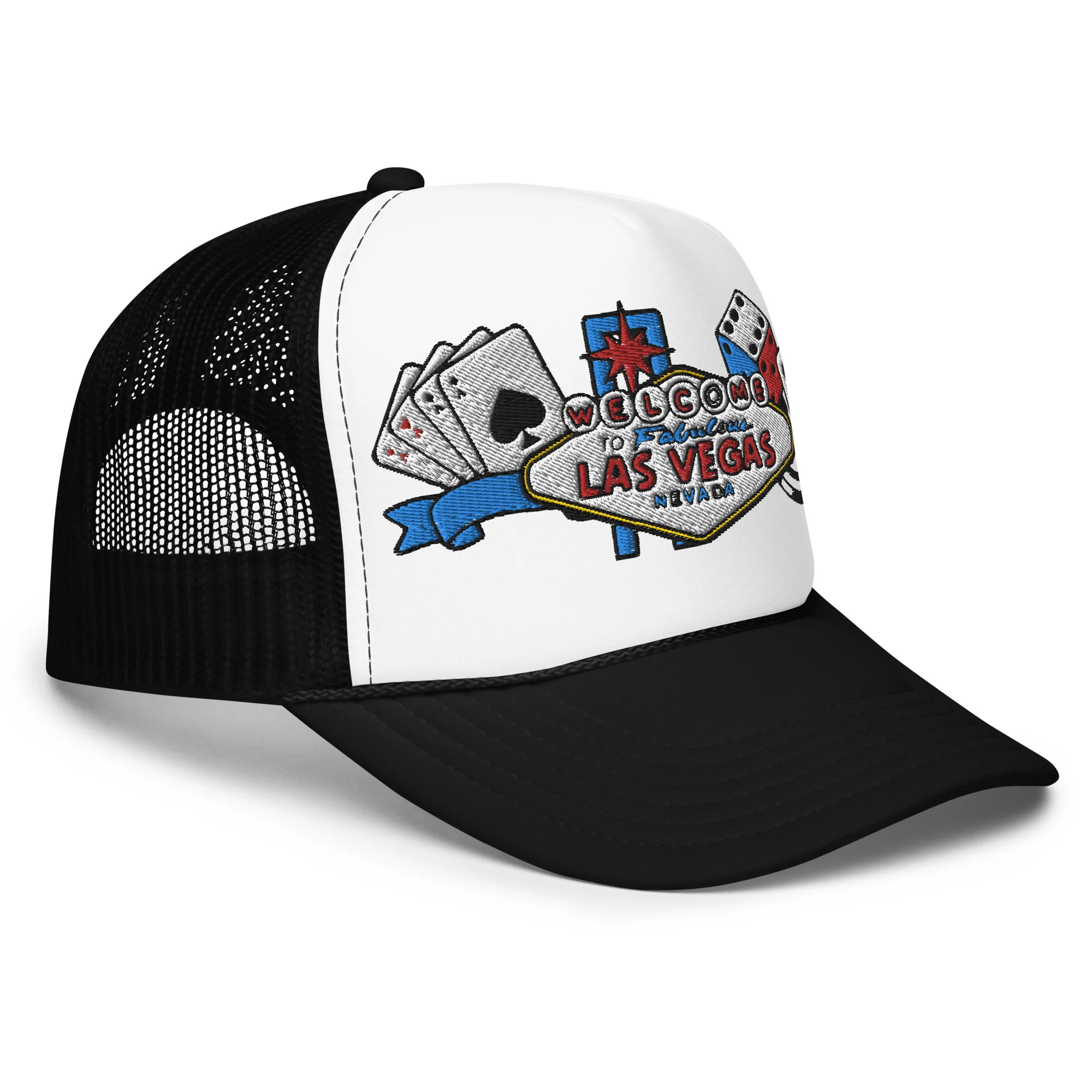 Las Vegas Embroidered Patches Otto Foam Trucker Hat - Image 18