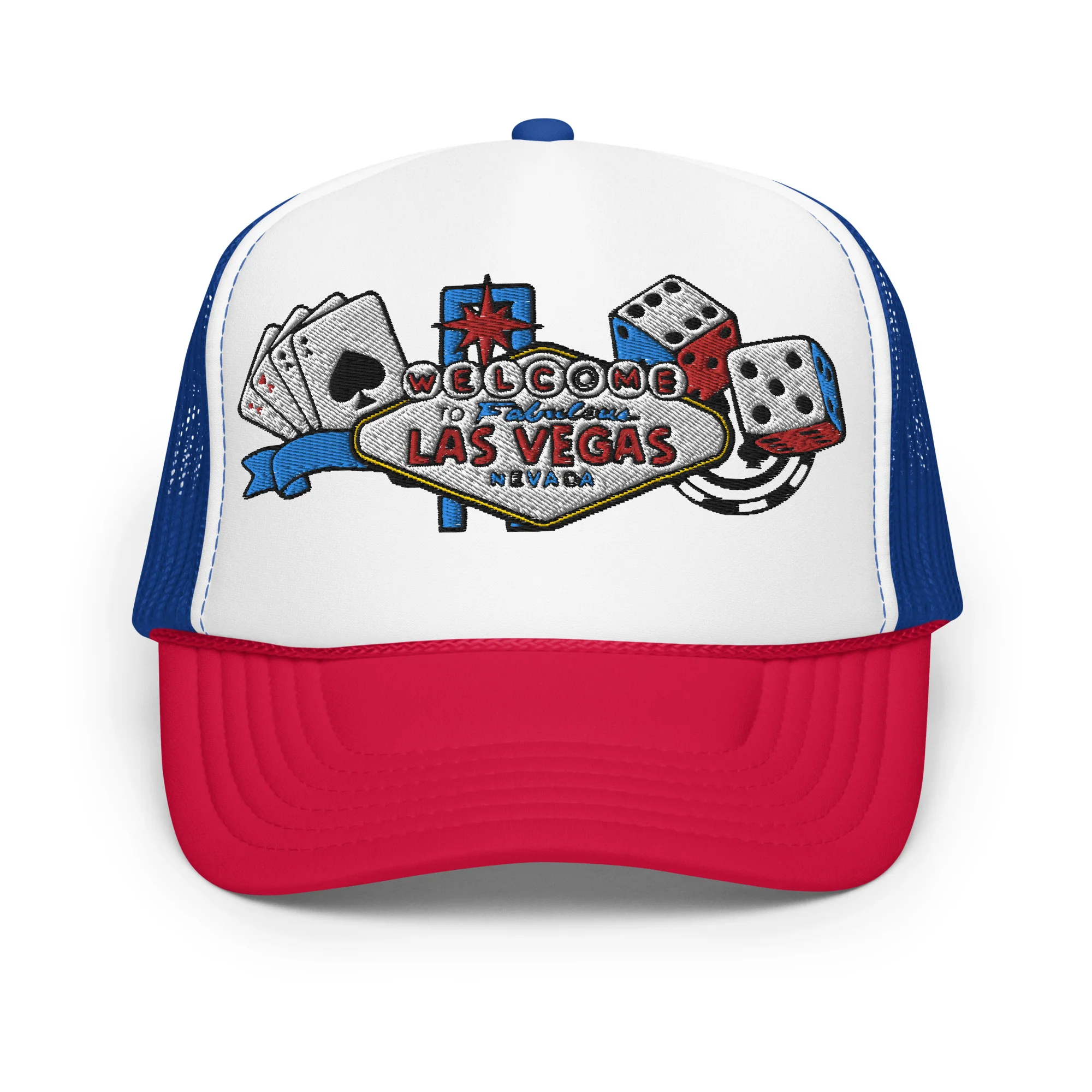 Las Vegas Embroidered Patches Otto Foam Trucker Hat - Image 19