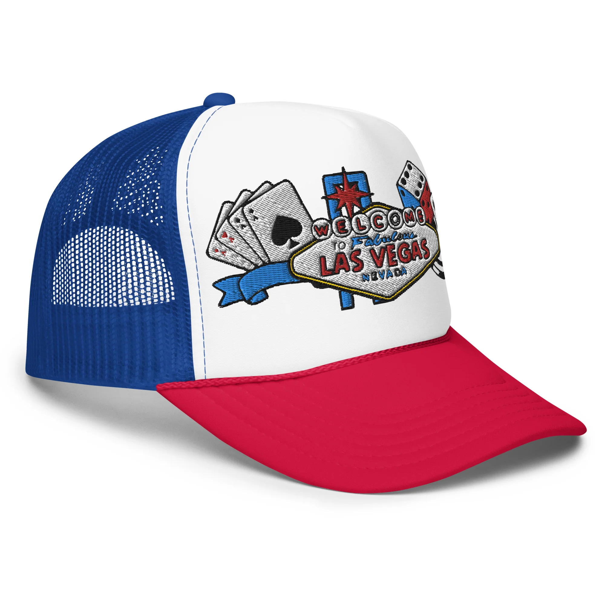 Las Vegas Embroidered Patches Otto Foam Trucker Hat - Image 21