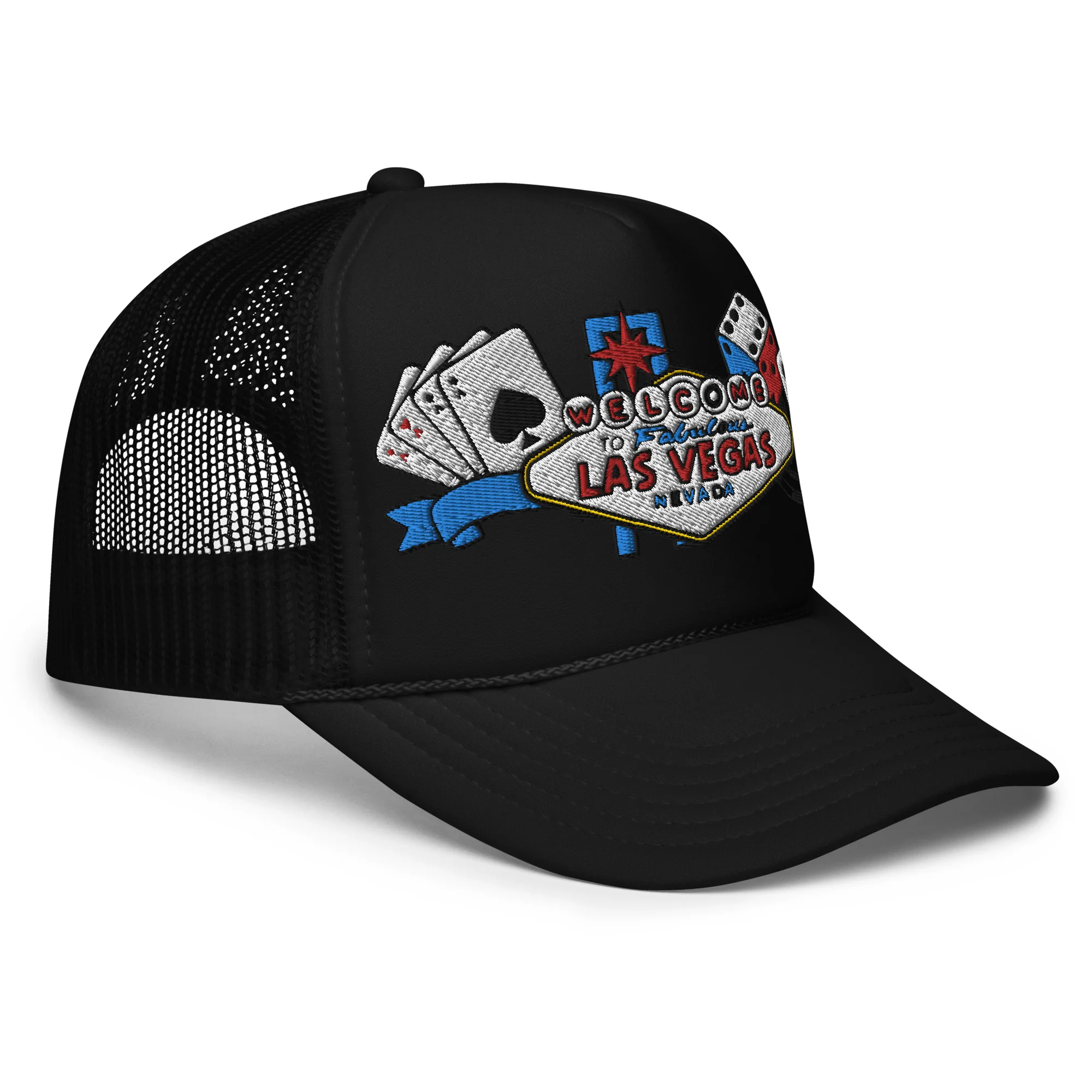 Las Vegas Embroidered Patches Otto Foam Trucker Hat - Image 4