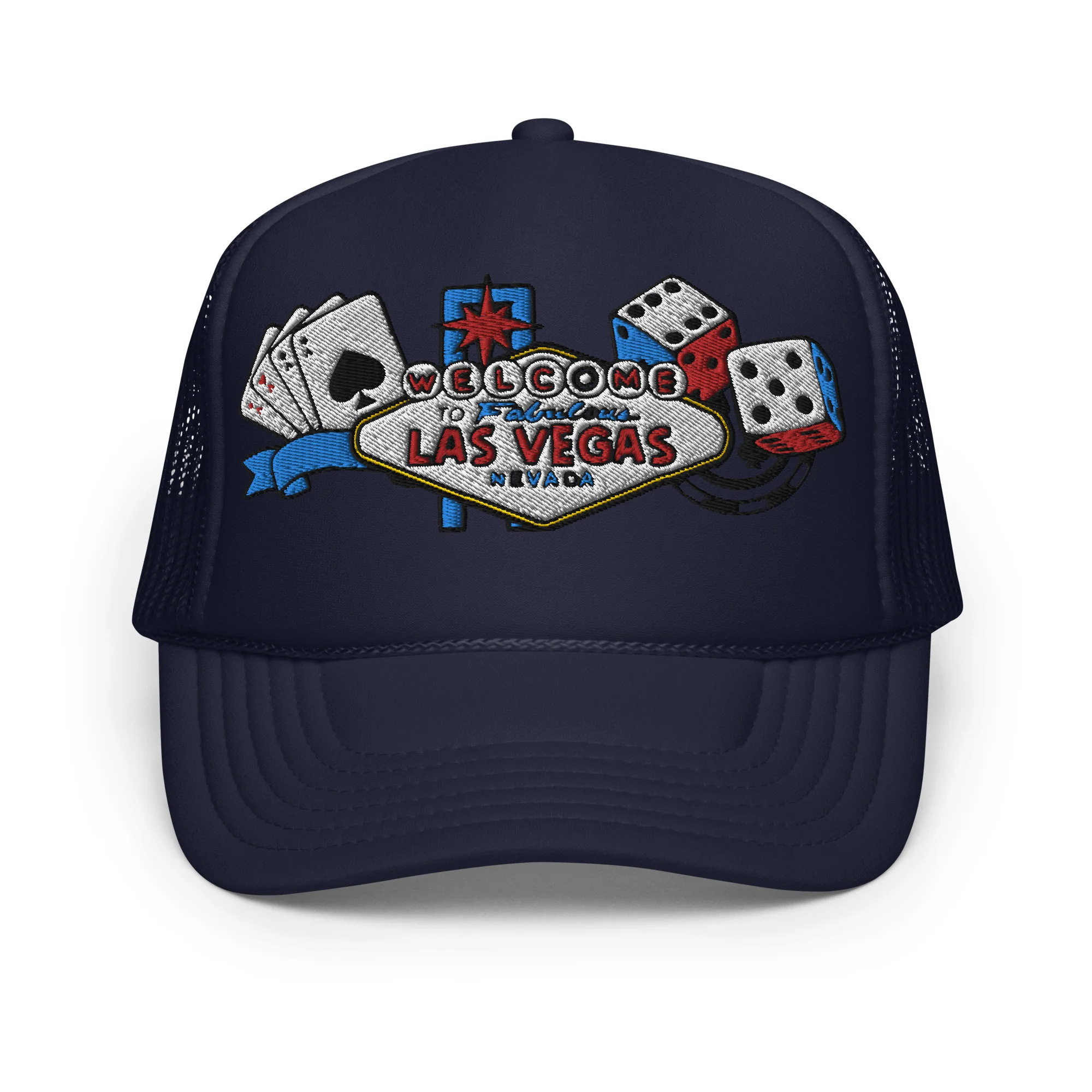 Las Vegas Embroidered Patches Otto Foam Trucker Hat - Image 5
