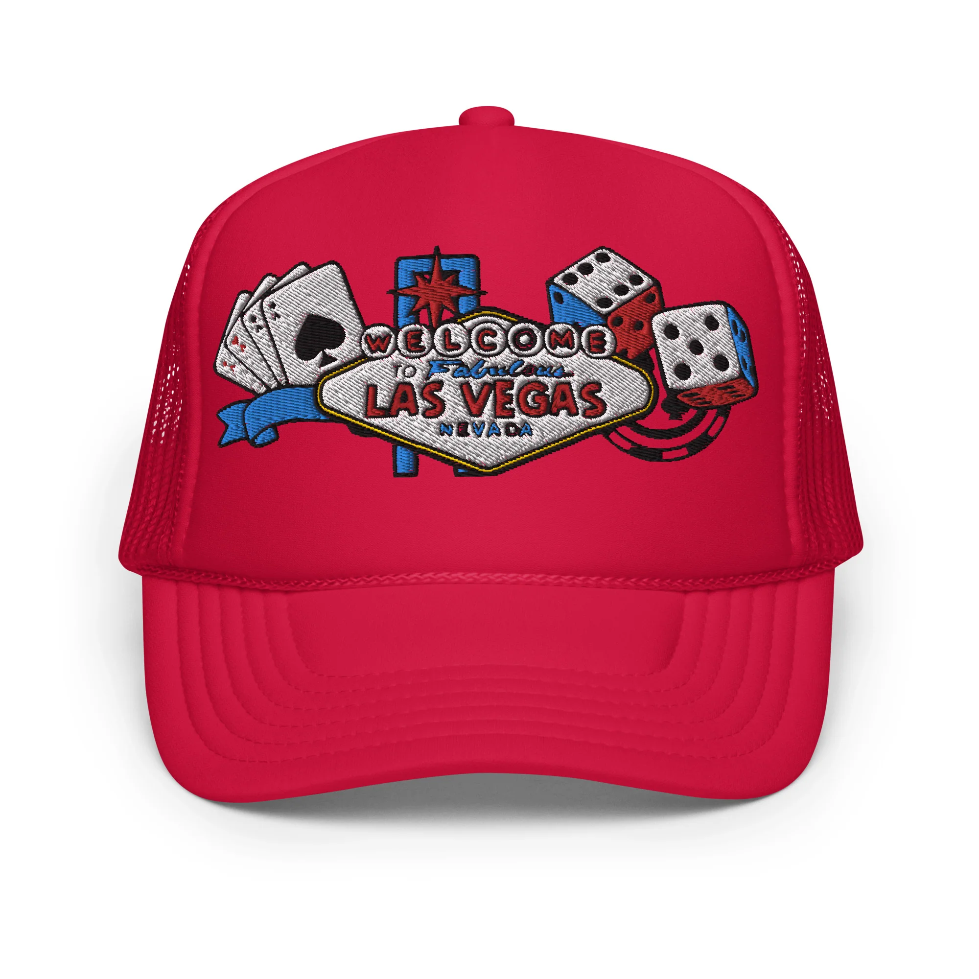 Las Vegas Embroidered Patches Otto Foam Trucker Hat - Image 8