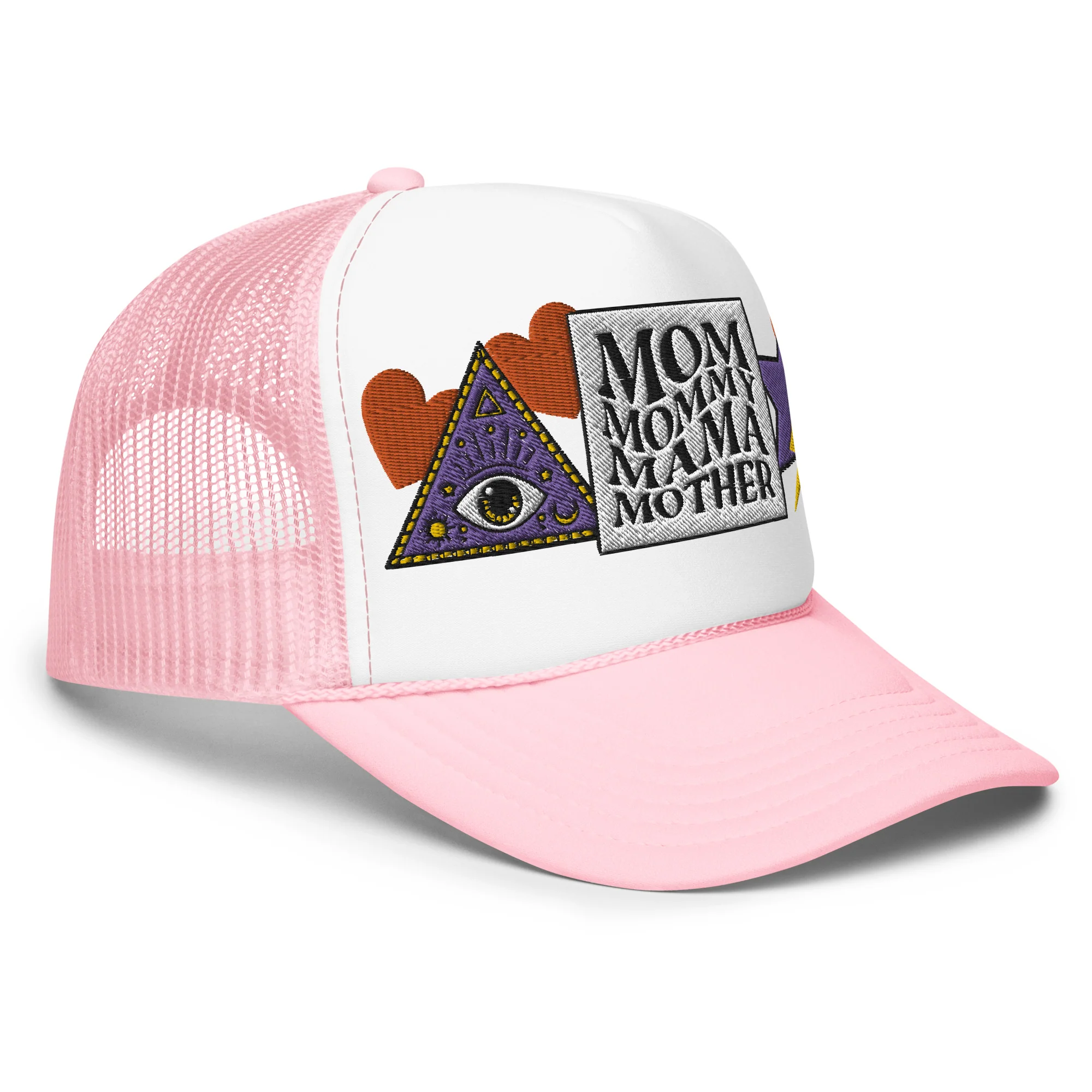 Mom Mommy Mama Mother Embroidered Patches Otto Foam Trucker Hat - Image 15