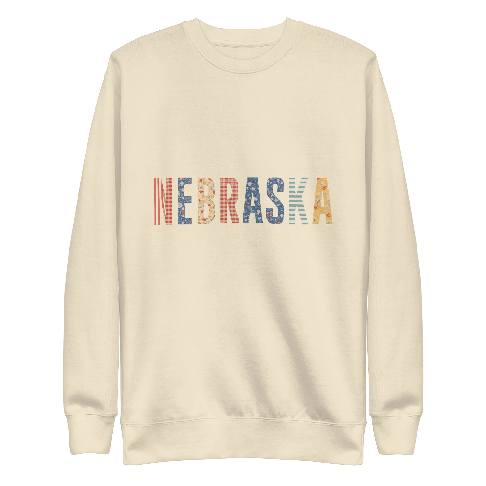 Nebraska Patchwork Unisex Premium Sweatshirt - Image 3