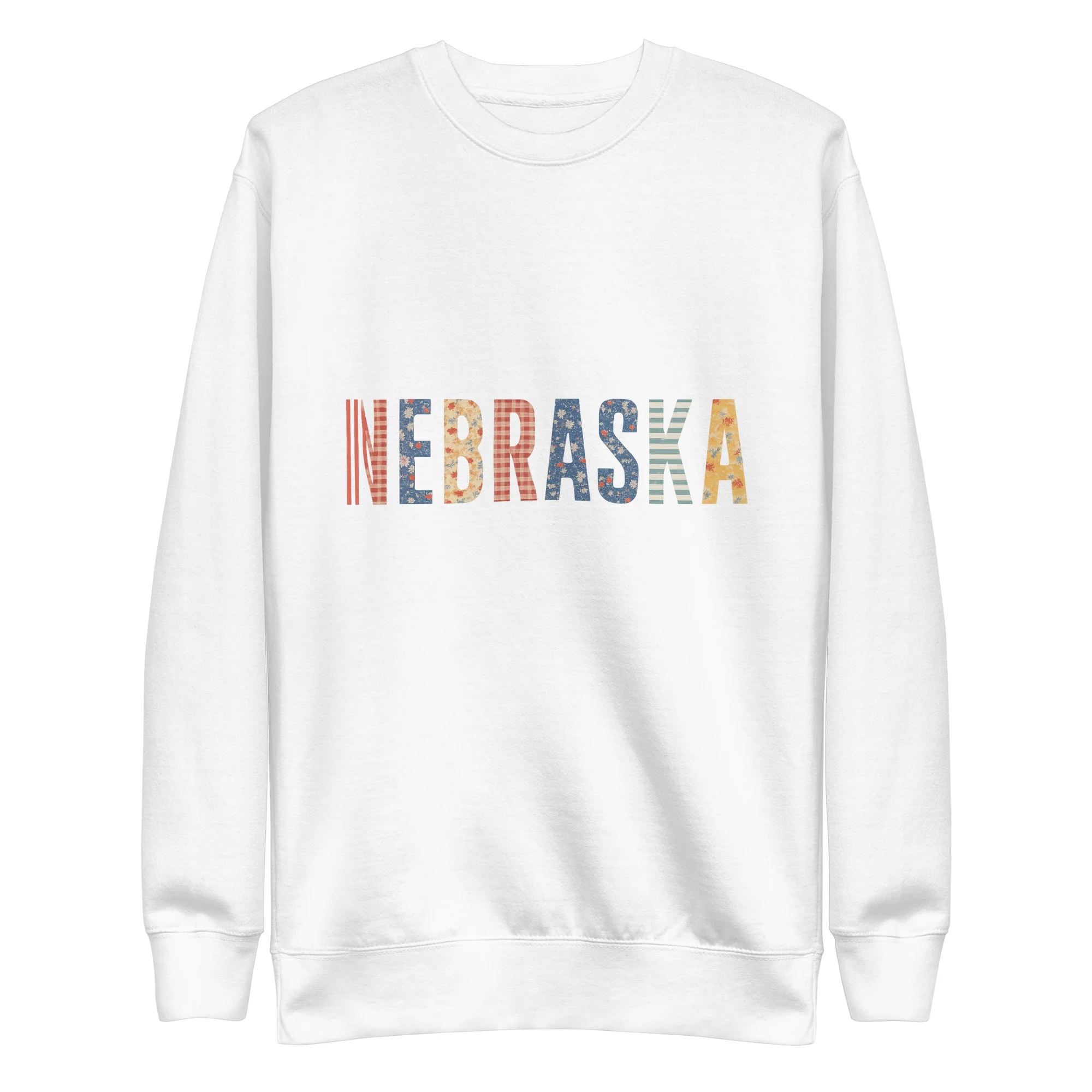 Nebraska Patchwork Unisex Premium Sweatshirt - Image 5