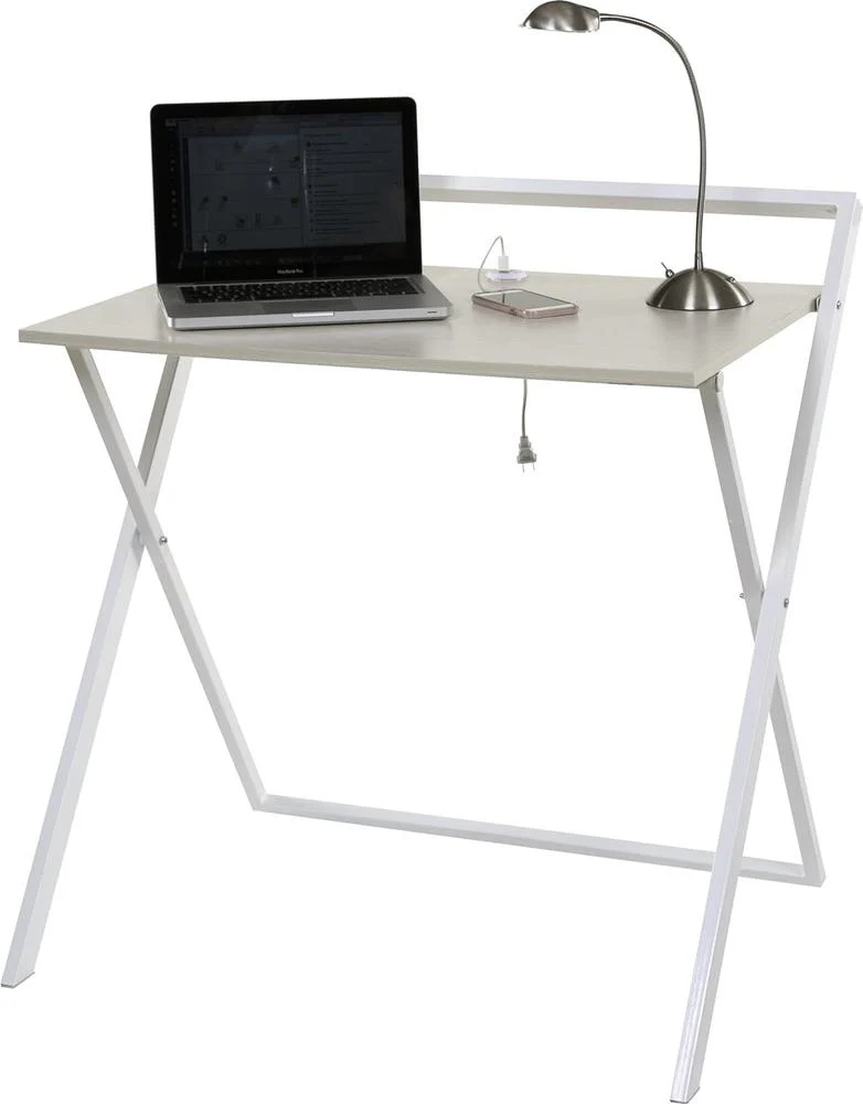 OneSpace Folding Desk with USB Charger - Image 5
