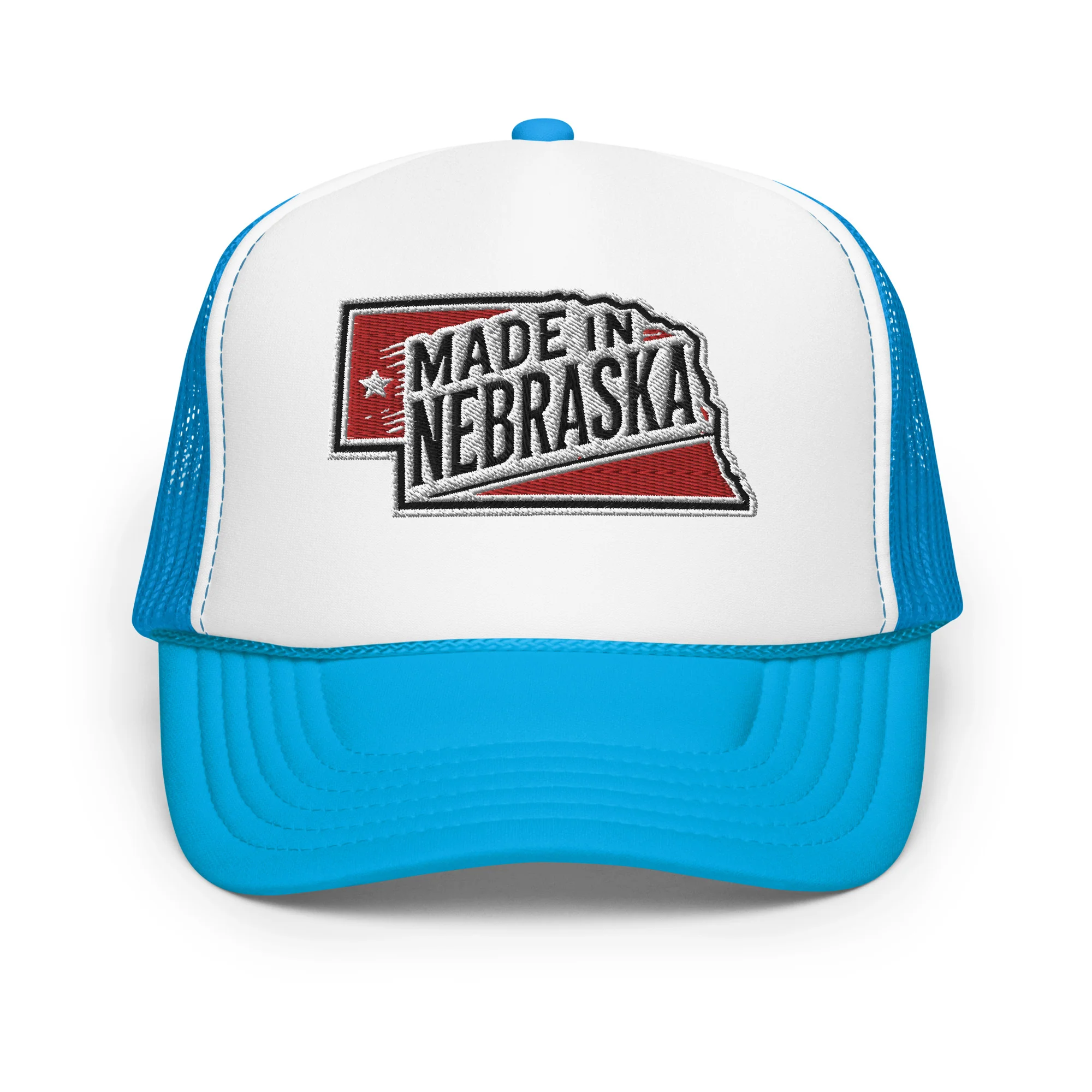 Otto Foam Trucker Hat With Made In Nebraska Embroidered Patch - Image 12