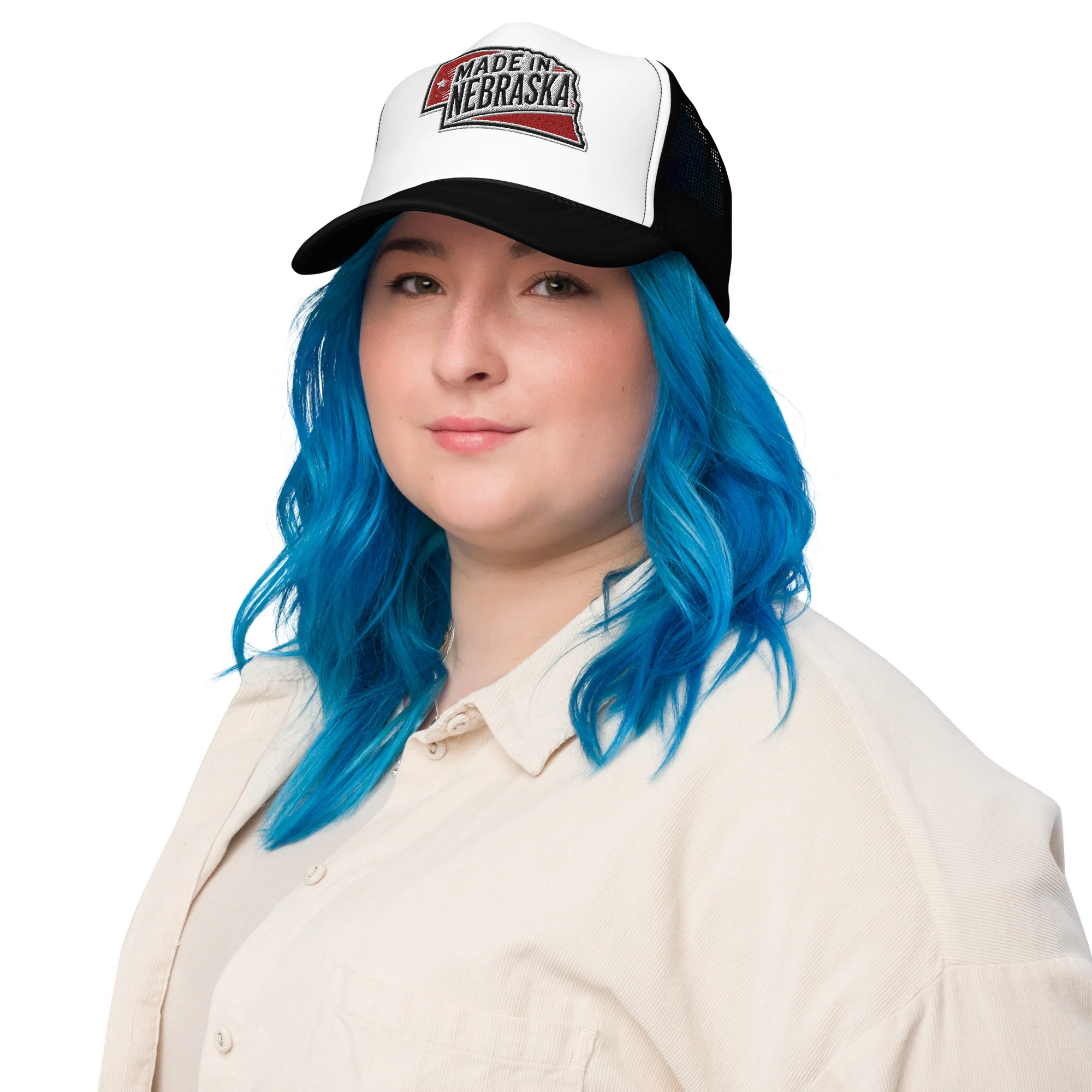 Otto Foam Trucker Hat With Made In Nebraska Embroidered Patch - Image 2