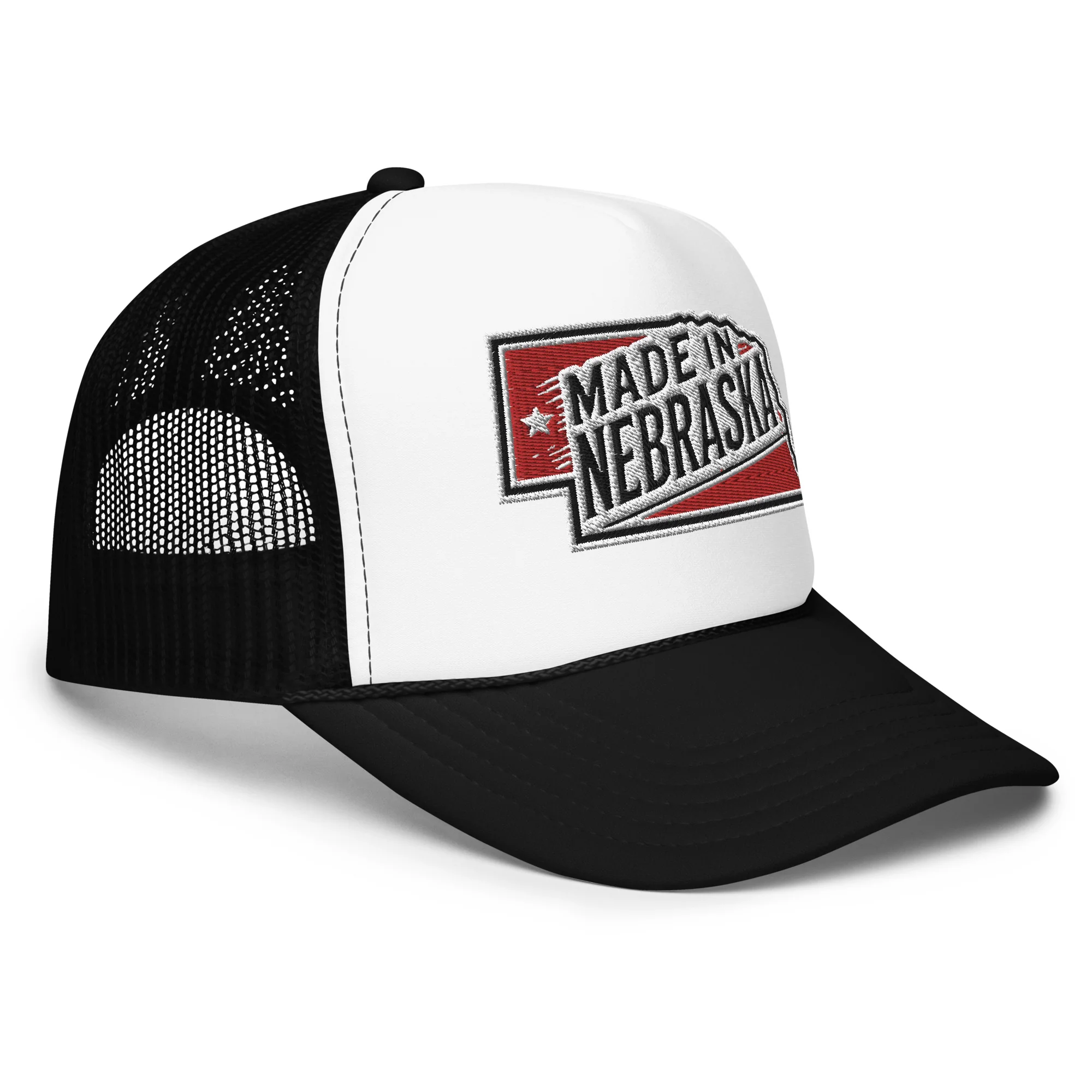 Otto Foam Trucker Hat With Made In Nebraska Embroidered Patch - Image 20