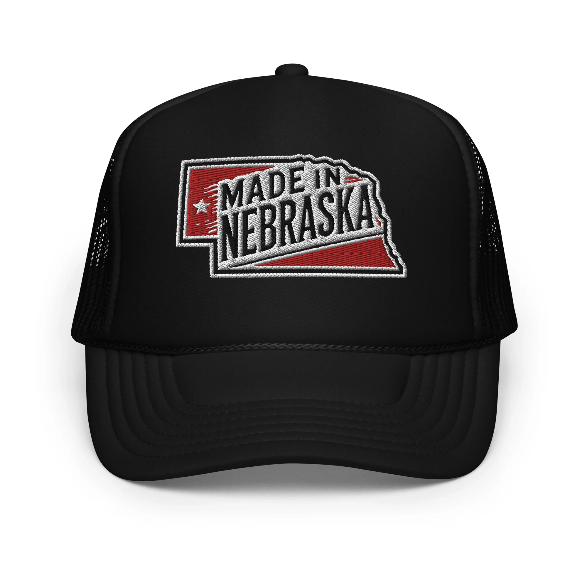 Otto Foam Trucker Hat With Made In Nebraska Embroidered Patch - Image 3