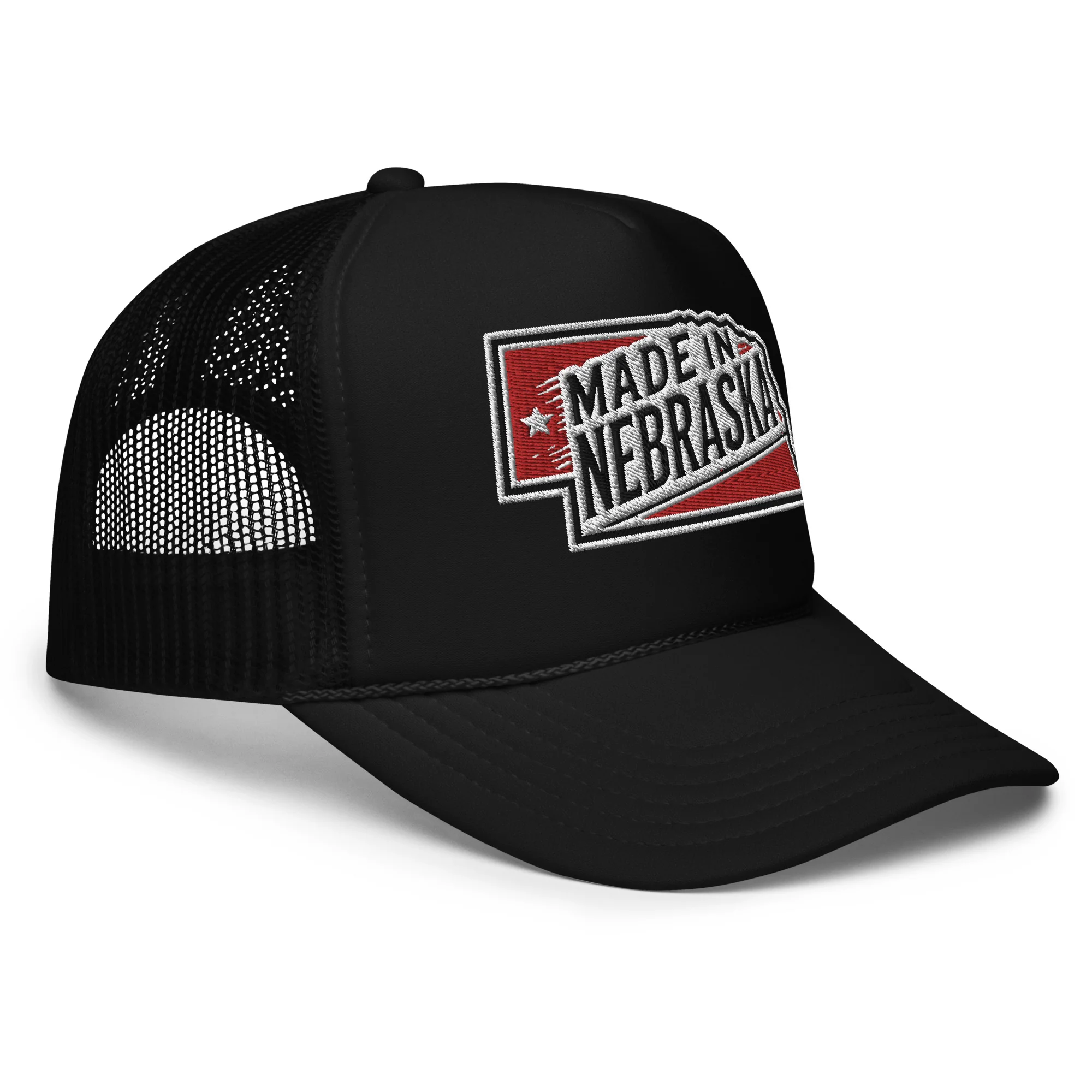 Otto Foam Trucker Hat With Made In Nebraska Embroidered Patch - Image 5