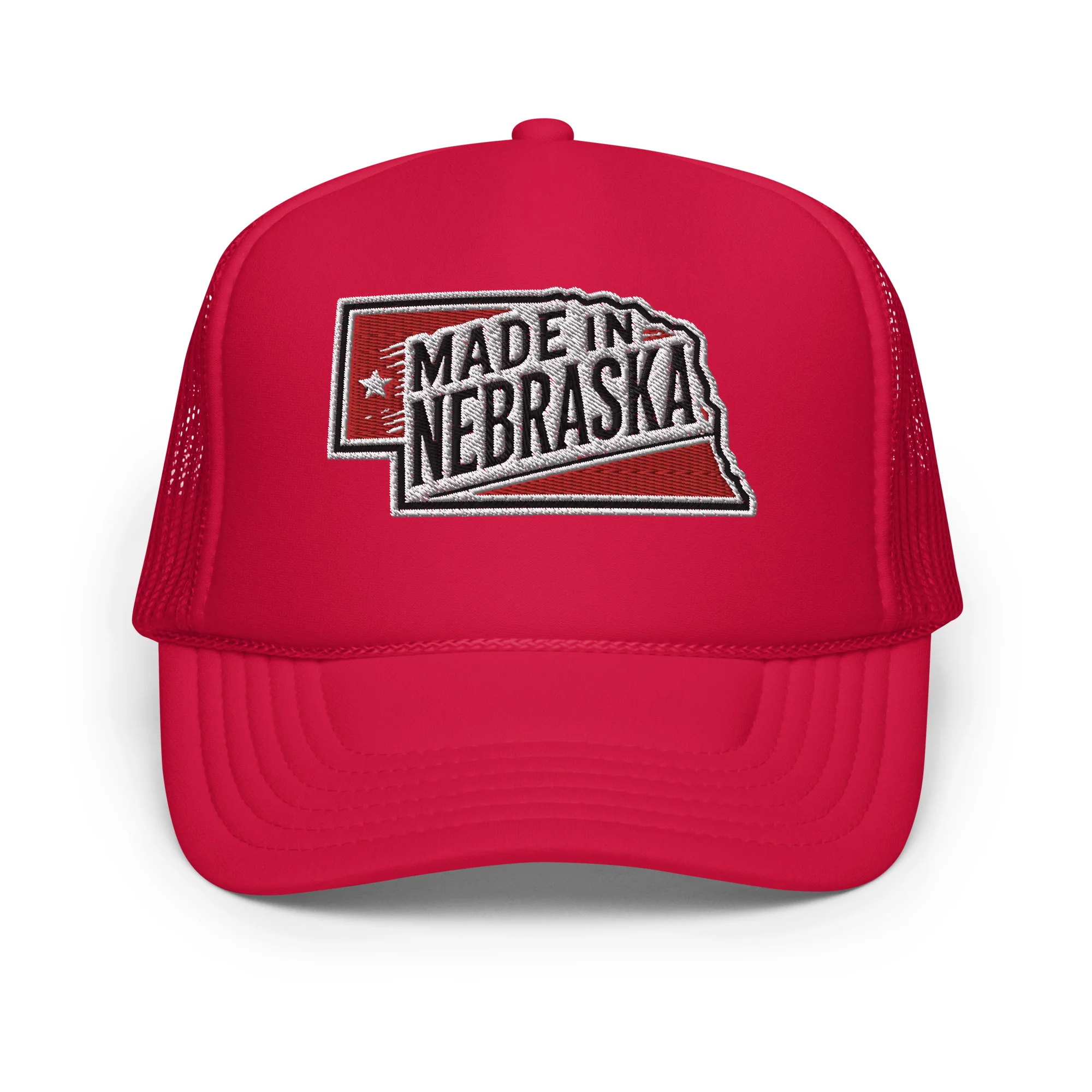 Otto Foam Trucker Hat With Made In Nebraska Embroidered Patch - Image 9
